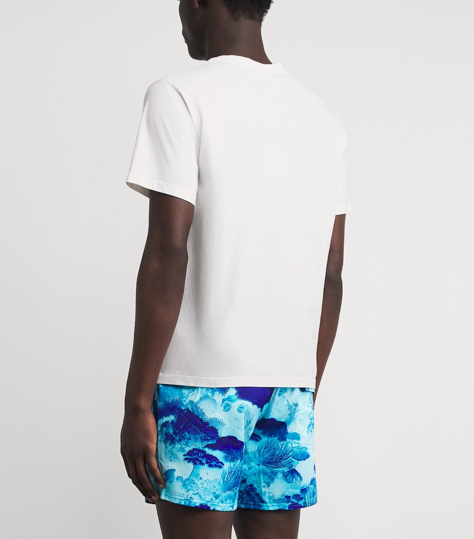 Vilebrequin Mens Organic Cotton Turtle T-Shirt Blanc Image 5