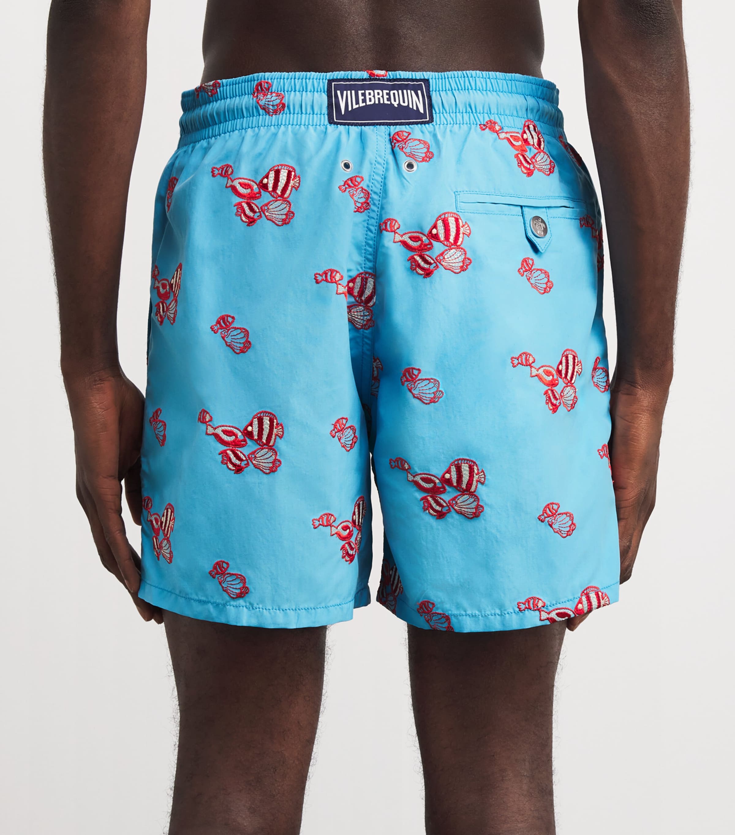 Fishy Vibes Embroidered Mistral Swim Shorts 612TOPAZE BLEUE Image 4