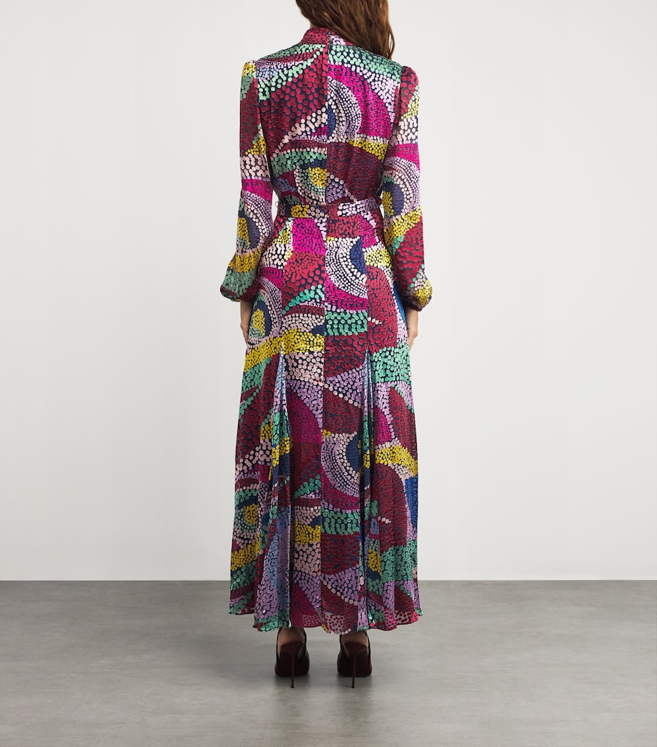 Silk Jacqui B Midi Dress 889-JANGLE Image 3