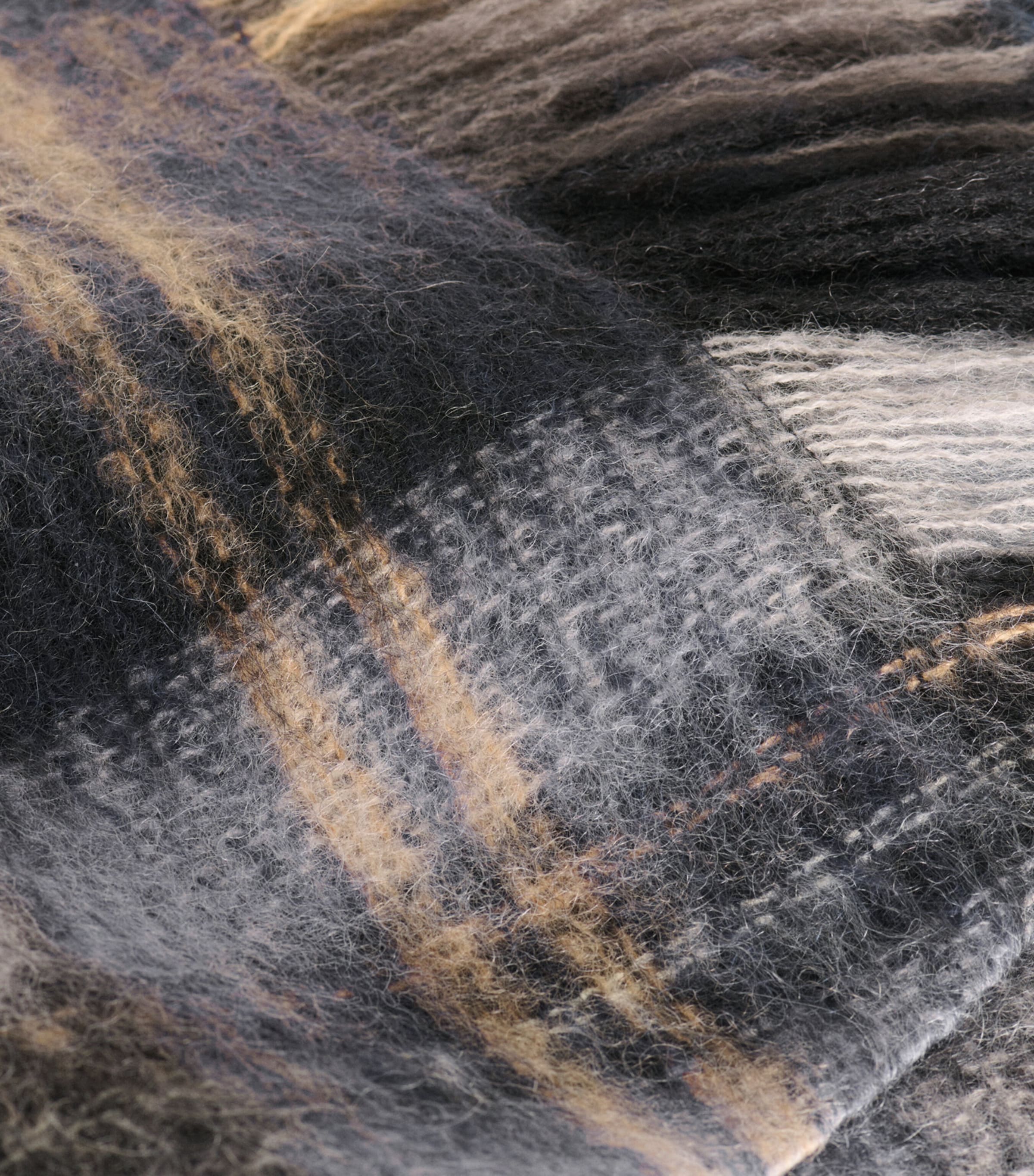 Mohair-Wool Buckled Check Mini Skirt BLUE/MULTICOLOR Image 5