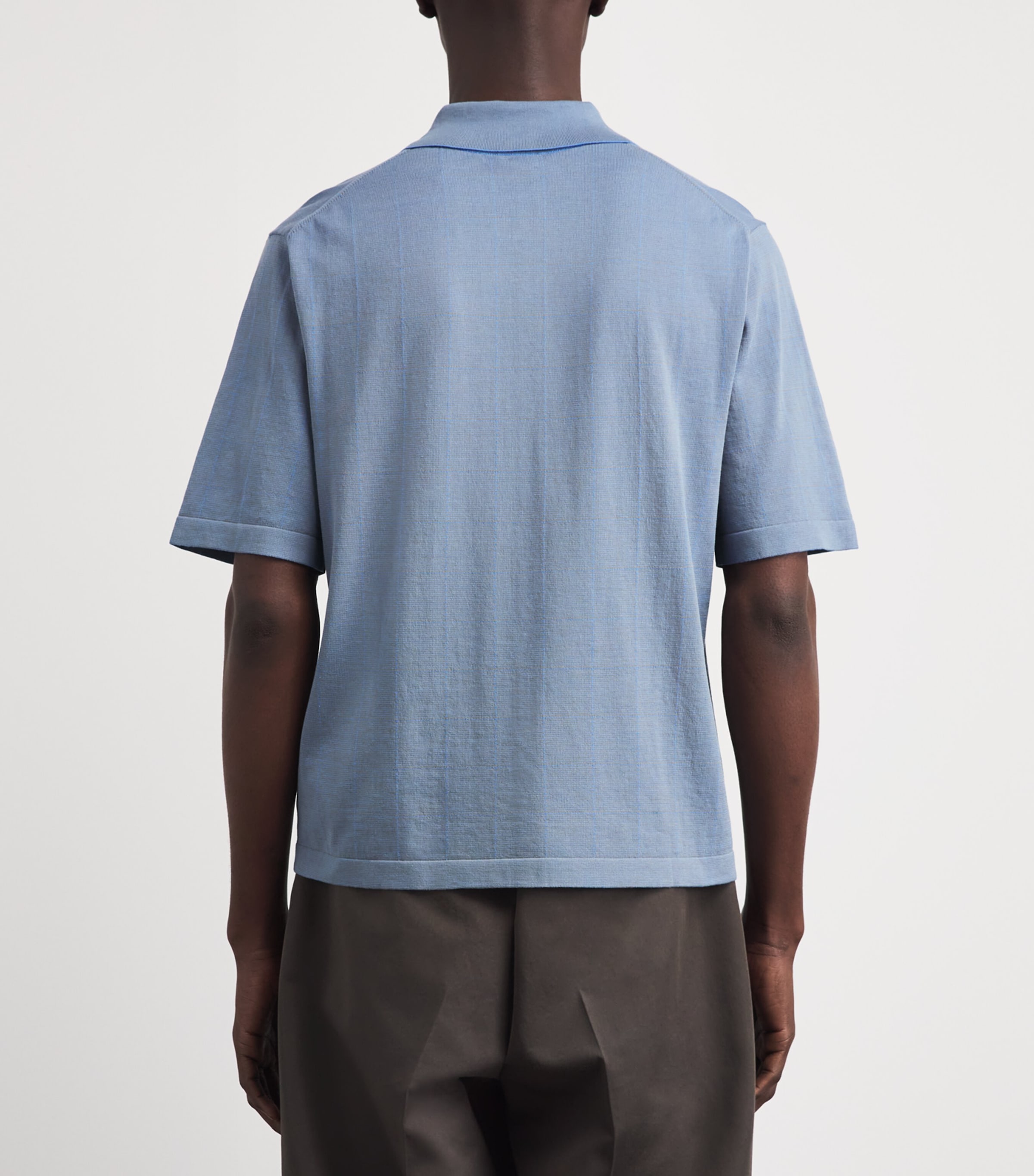 Paul Smith Mens Cotton Knitted Check Shirt Image 5