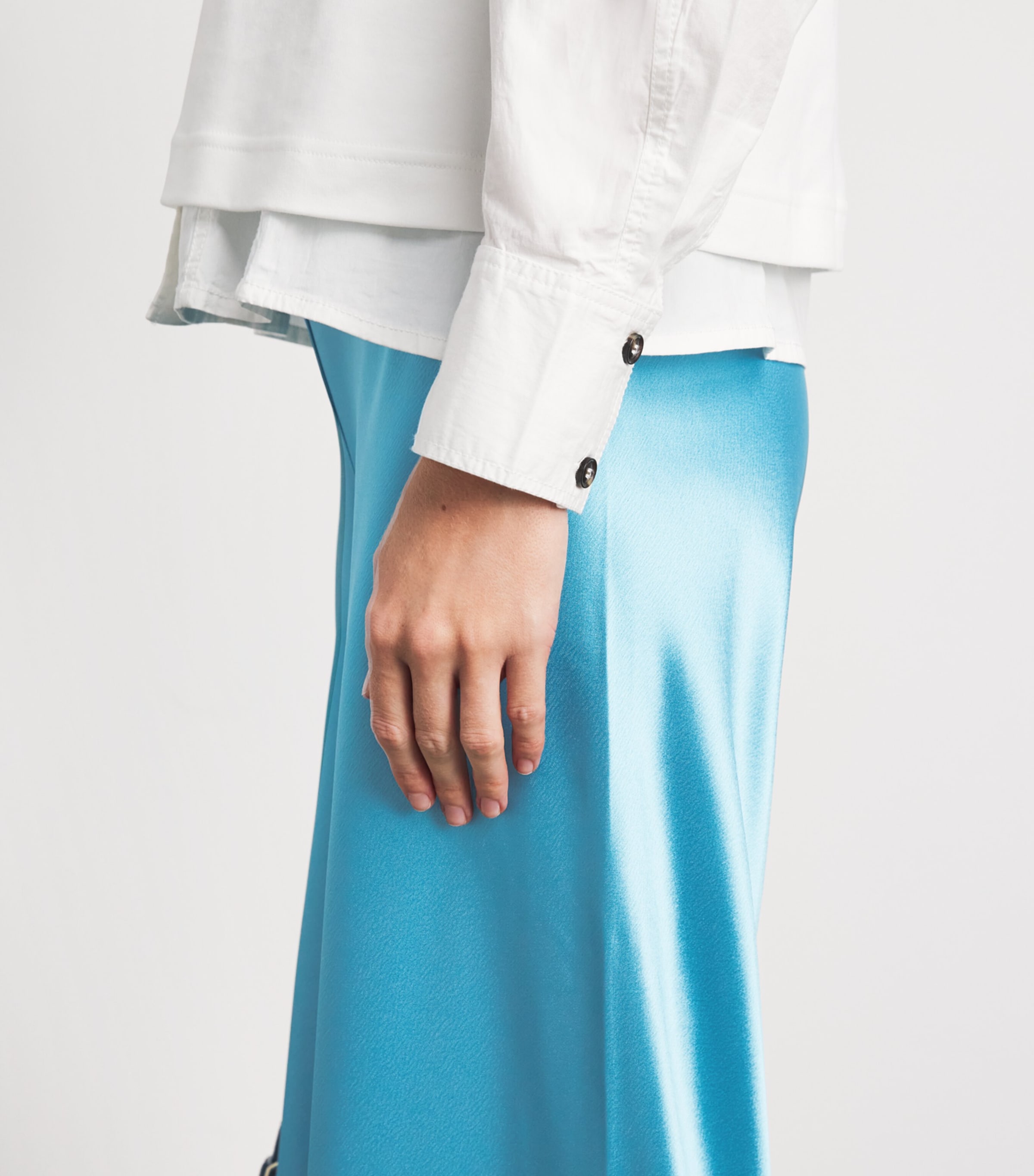 LESET Womens Satin Barb Wide-Leg Trousers Skye Image 3