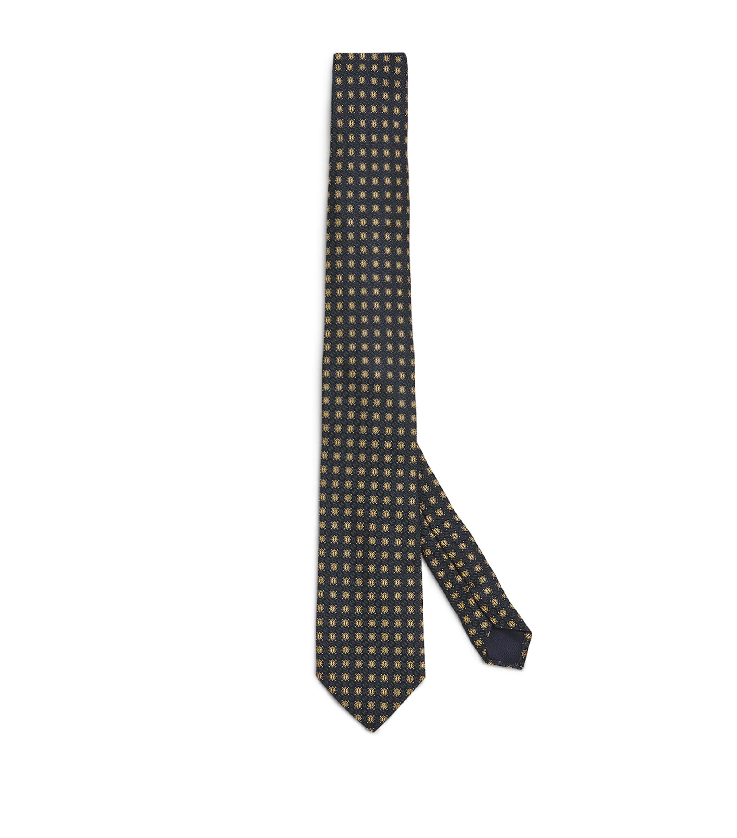 Harrods Silk H Jacquard Tie