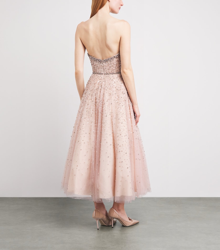 SABINA BILENKO Womens Embellished Corset Nina Gown Peach Image 4