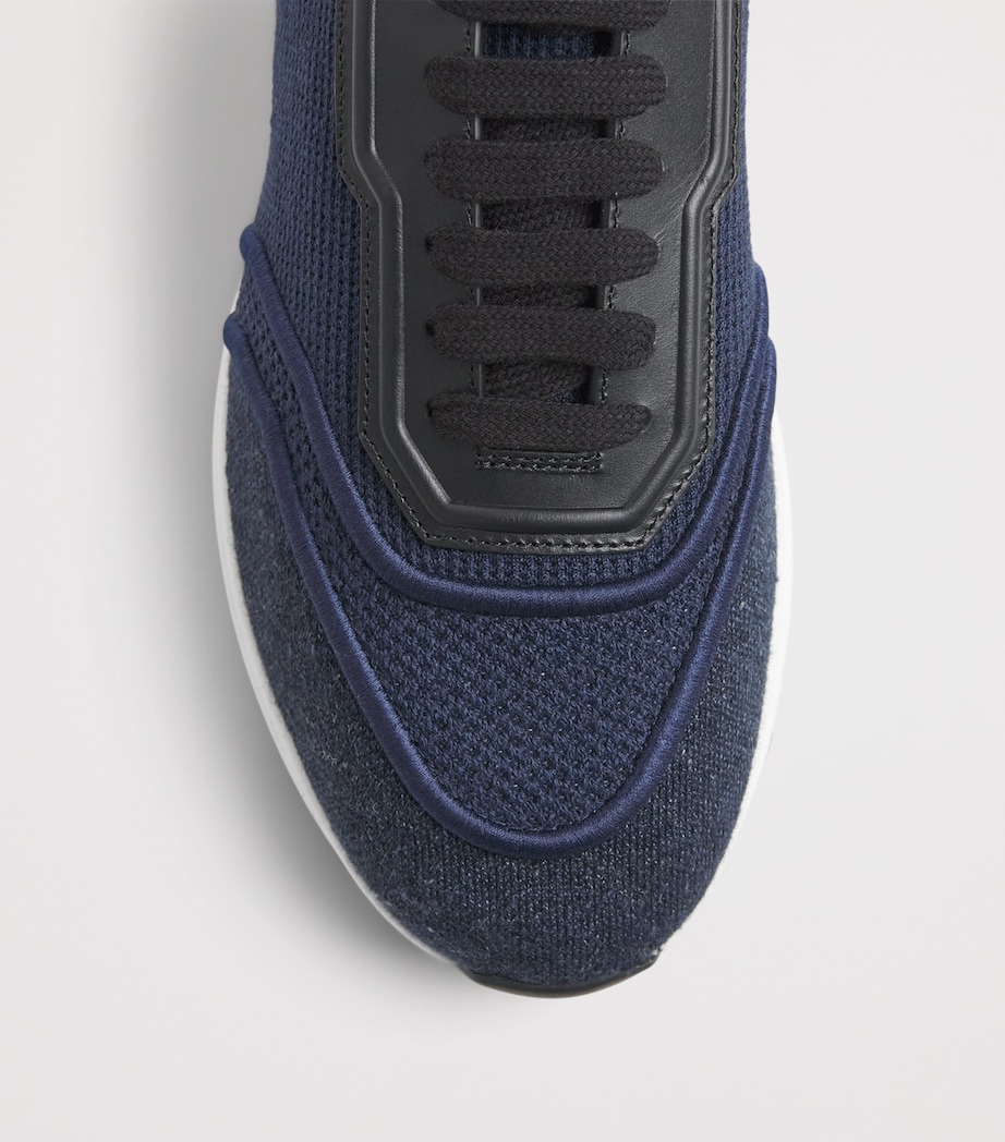 Brioni Linen-Cotton Knitted Sneakers Image 6