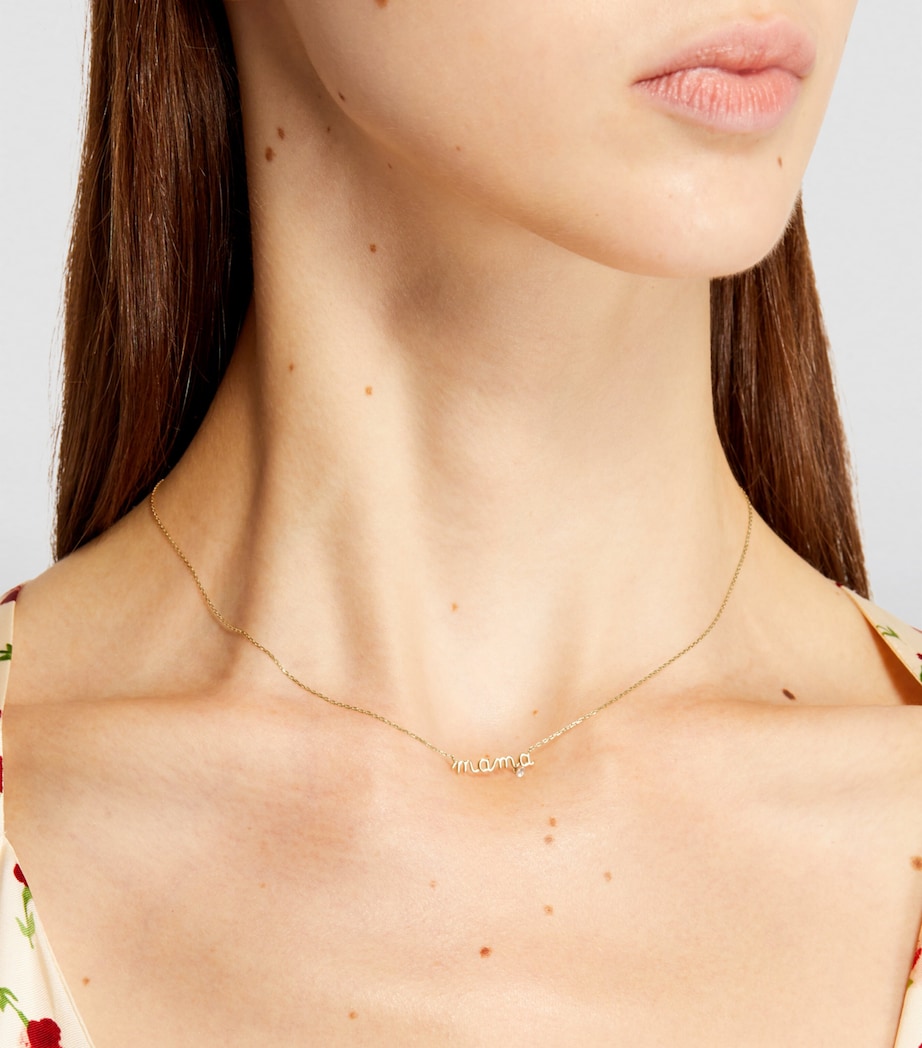 Persée Yellow Gold and Diamond Mama Necklace Gold Image 4