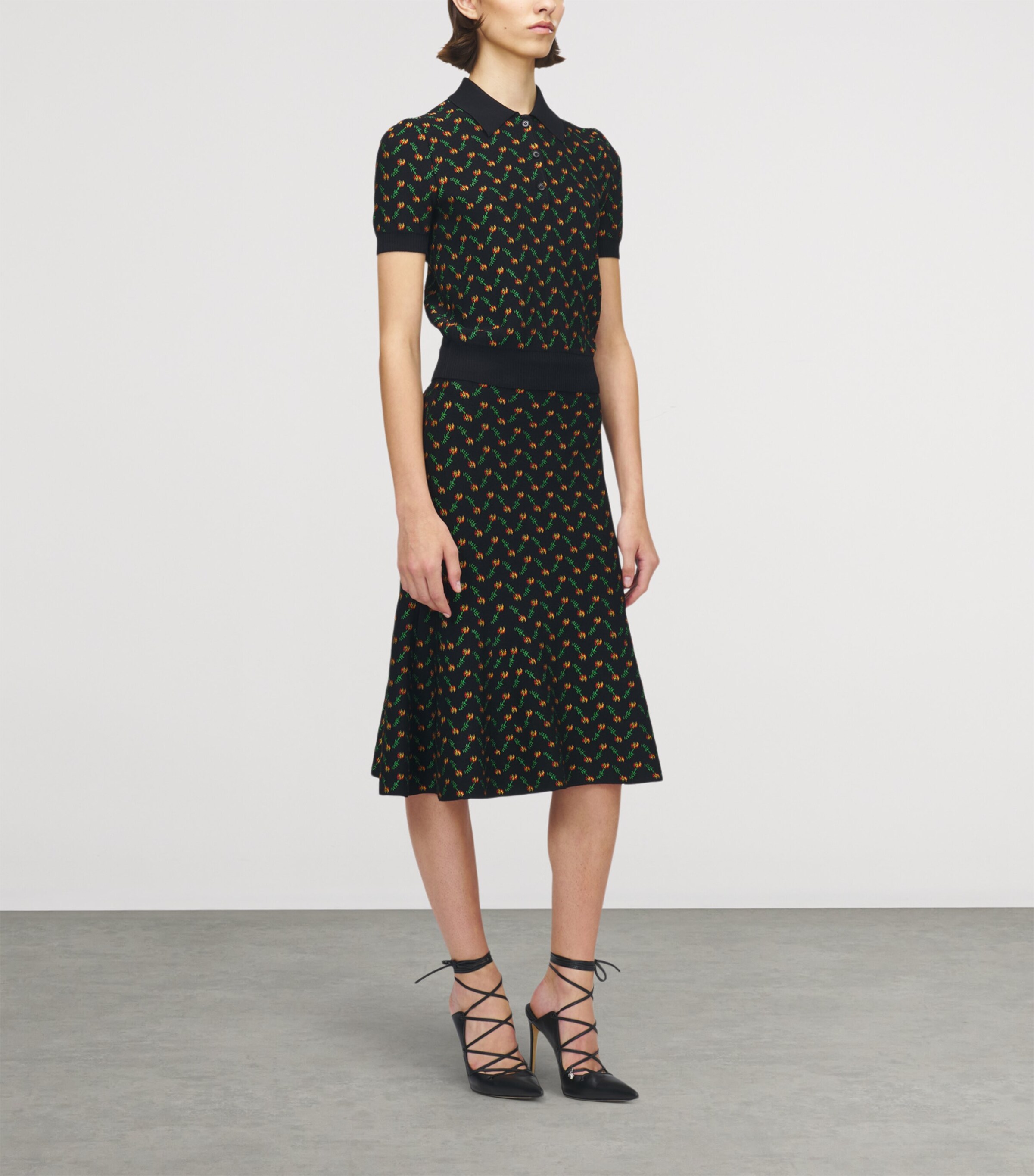 Floral Jacquard Polo Shirt 1417 Image 3