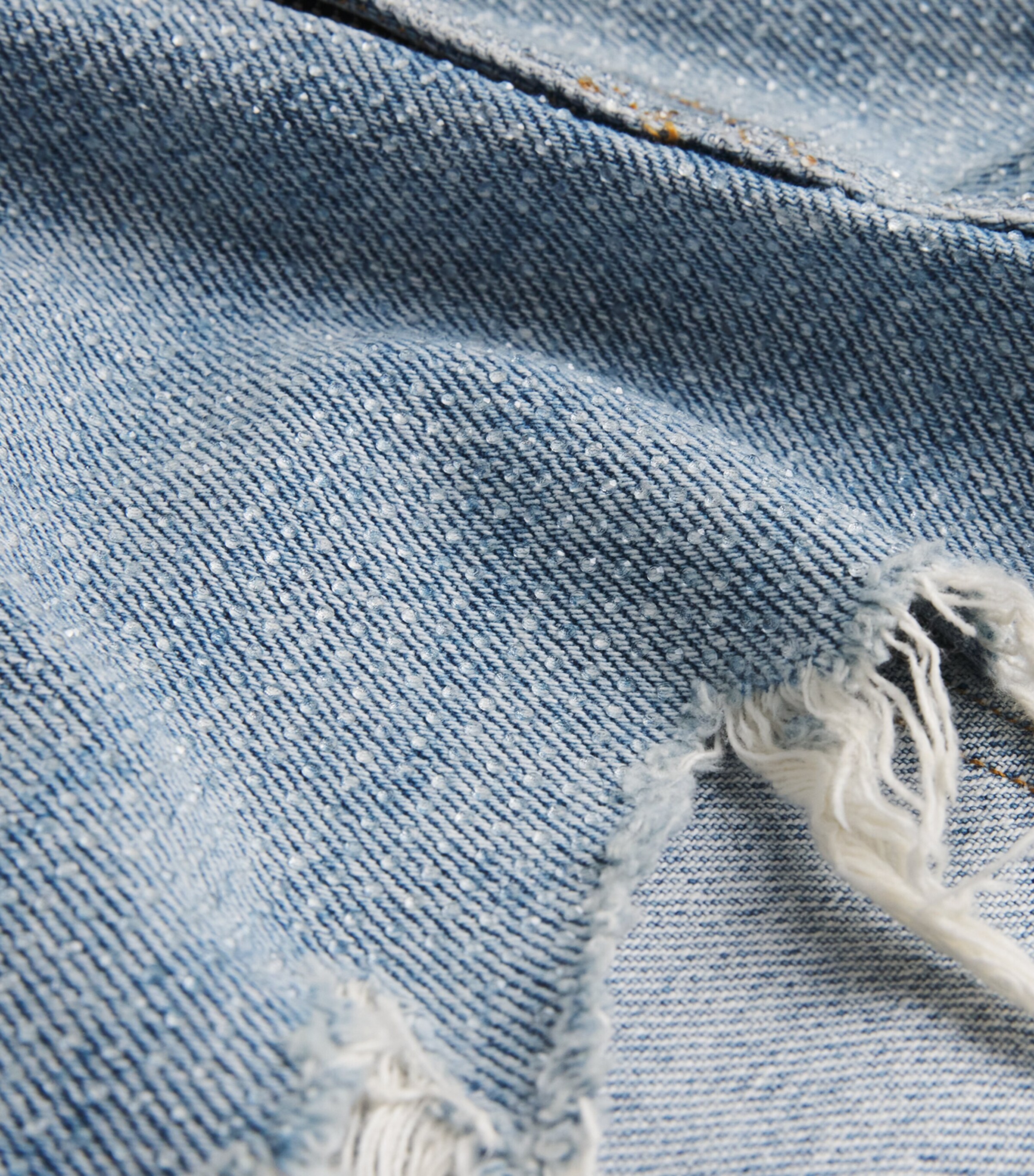 Alexander Wang Womens Denim Hotfix Distressed Shorts Powder Blue Image 5