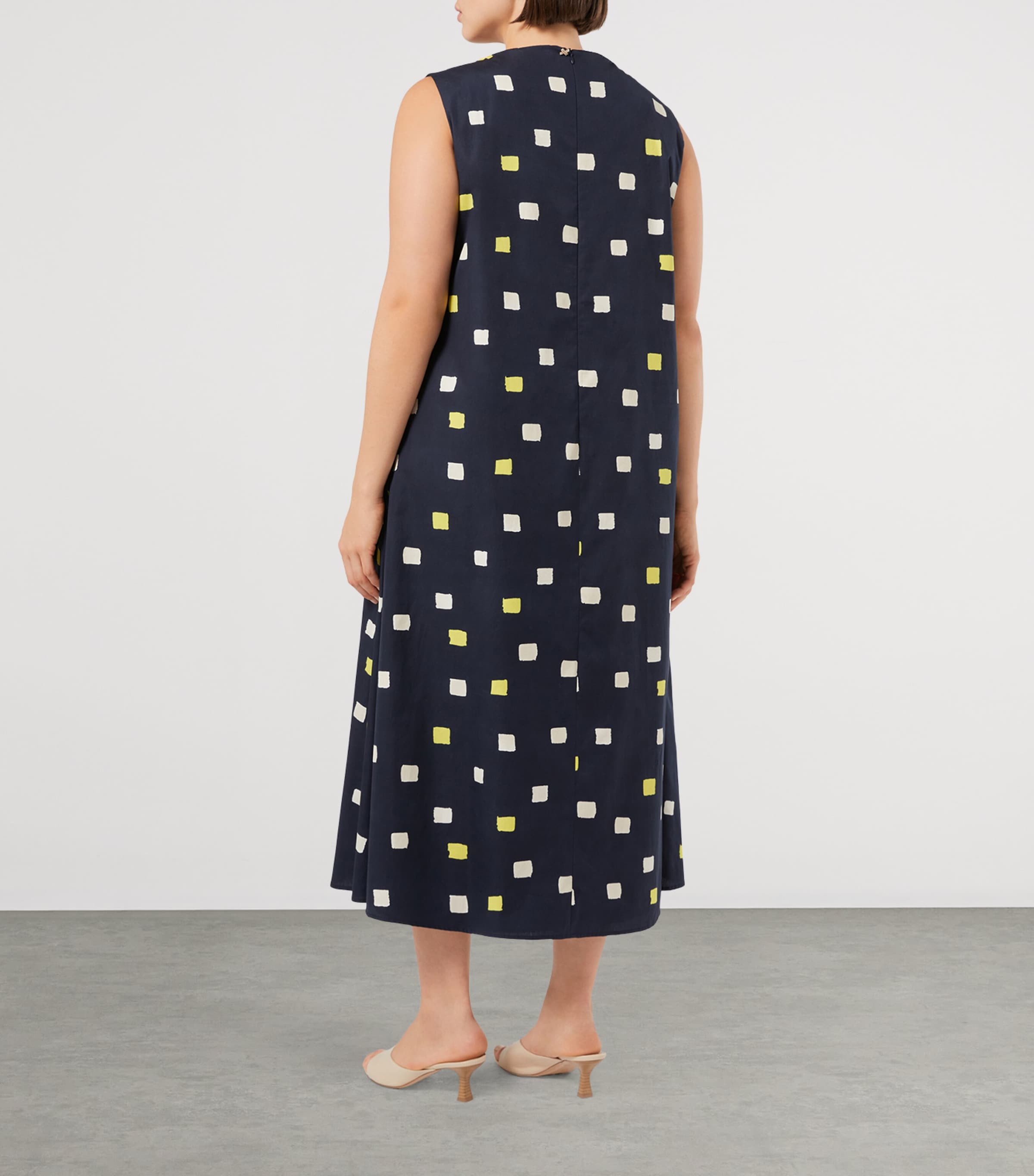 Cotton Printed Terni Midi Dress MIDNIGHTBLUE Image 3
