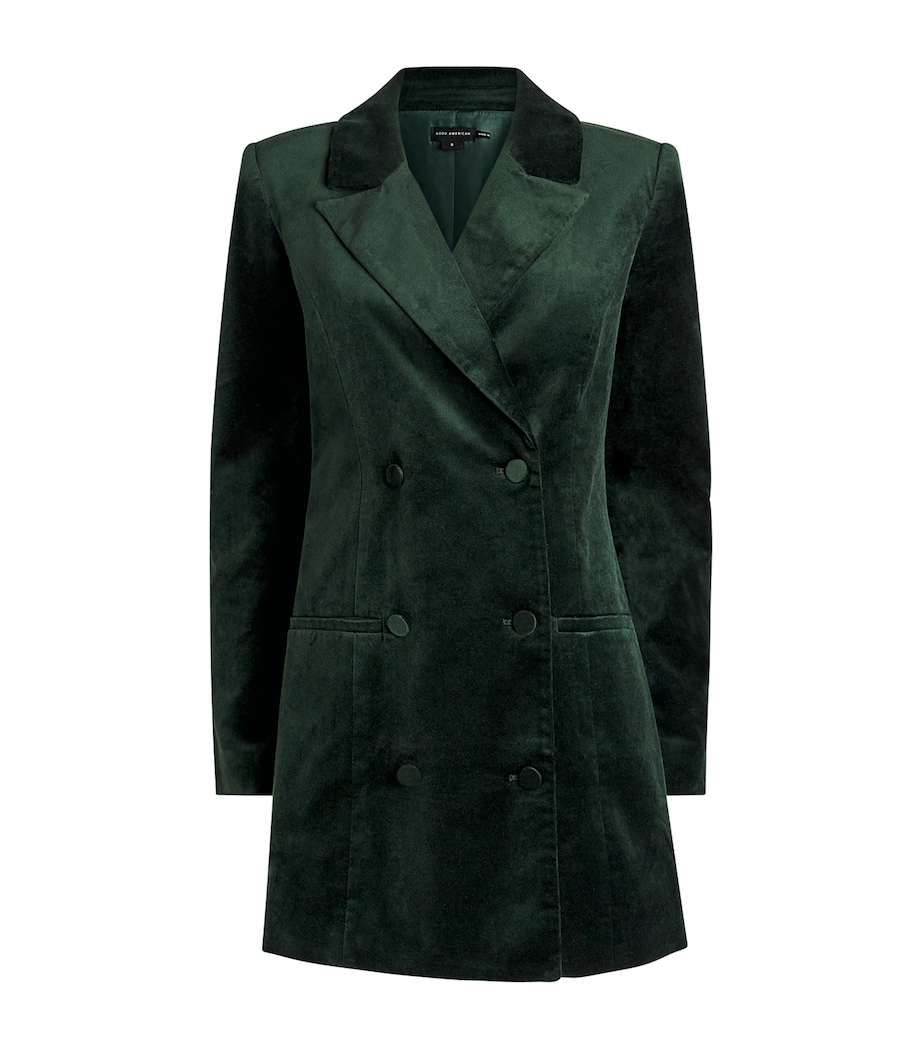Velvet Exec Blazer Mini Dress PINE GREEN003 Image 1