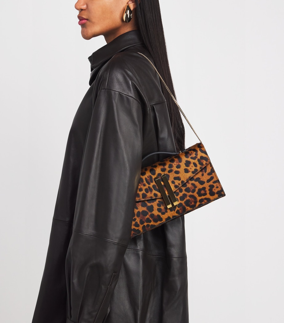 Leopard-Effect Calf Hair Vancouver Clutch LEOPARD EFFECT/BLACK Image 5