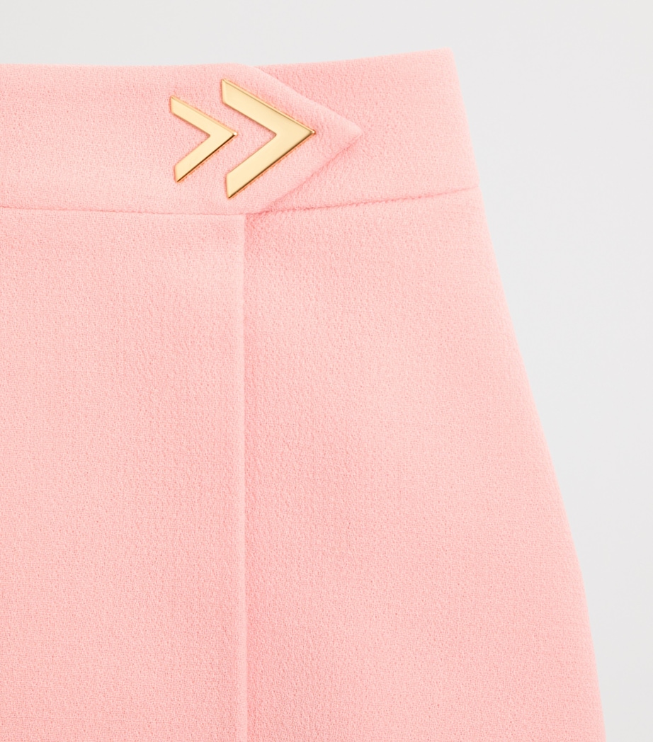 Valentino Womens Virgin Wool VGold Mini Skirt Image 6