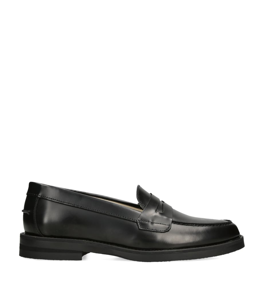 Leather Wilde Penny Loafers BLACK Image 1