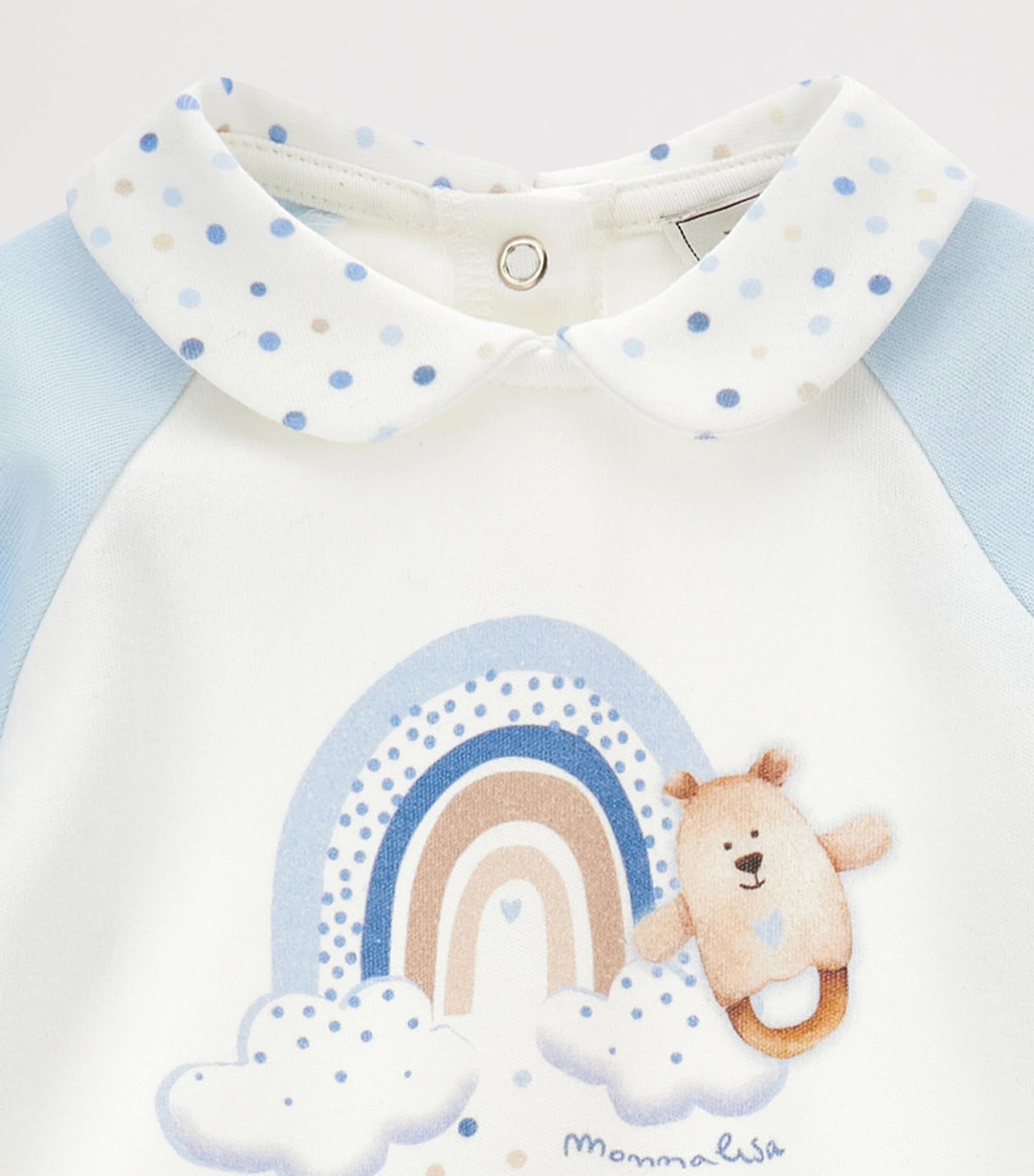 Cotton All-In-One, Hat and Bib Set (1-9 Months) PANNA+NUVOLA Image 3