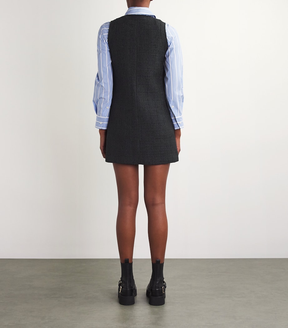 Tweed Mini Shift Dress BLACK Image 3