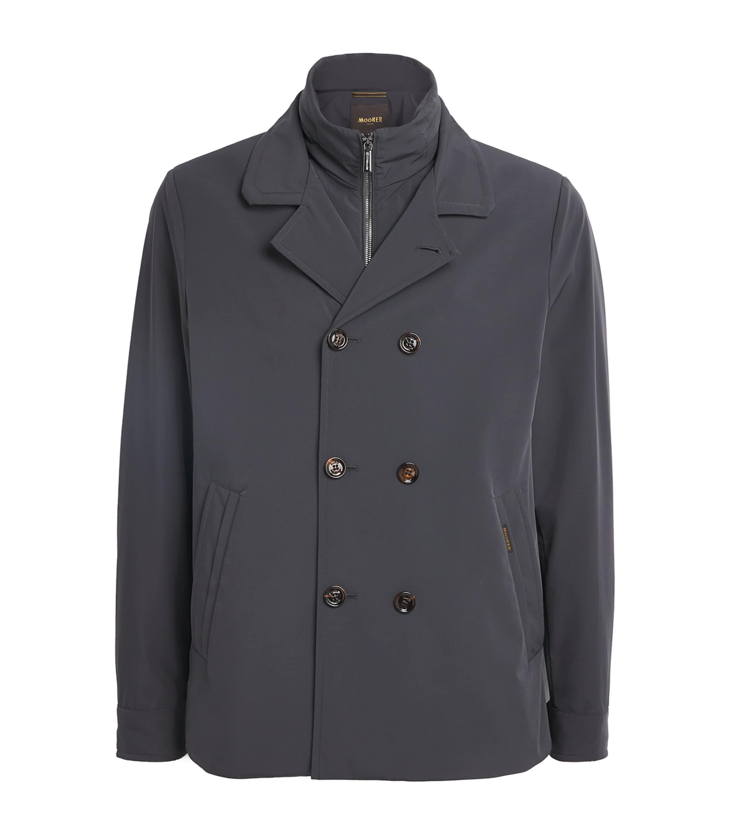 Moorer Mens Water-Repellent Volmer-KN Blazer Asfalto Image 1