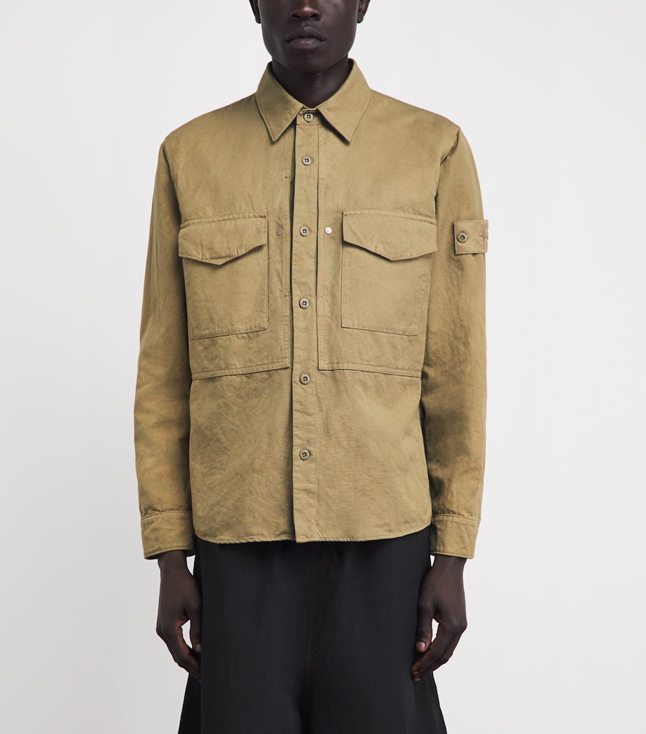 Stone Island Mens Canvas Ghost Overshirt Image 4