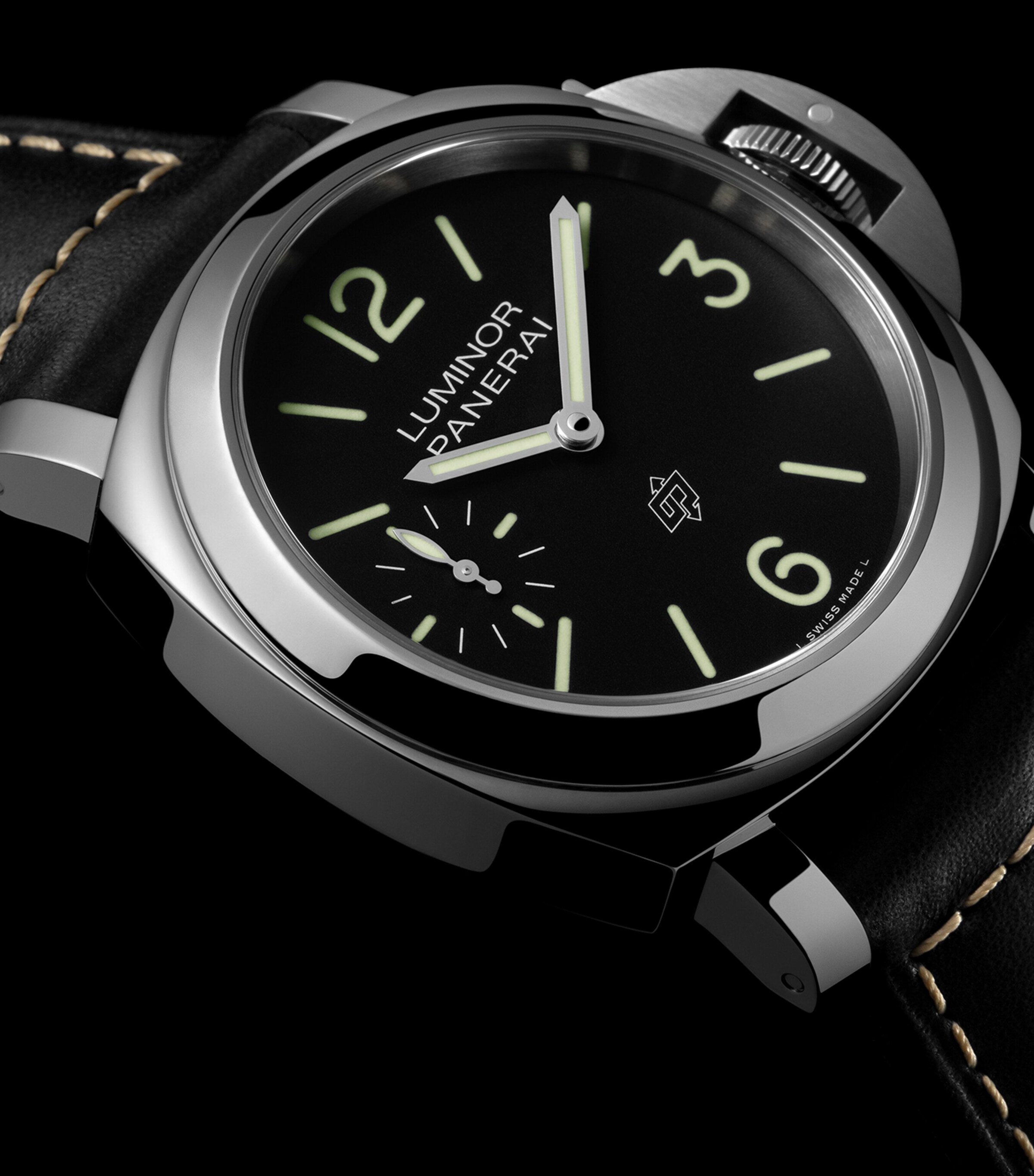 Panerai Stainless Steel Luminor Watch 44mm Black Image 4