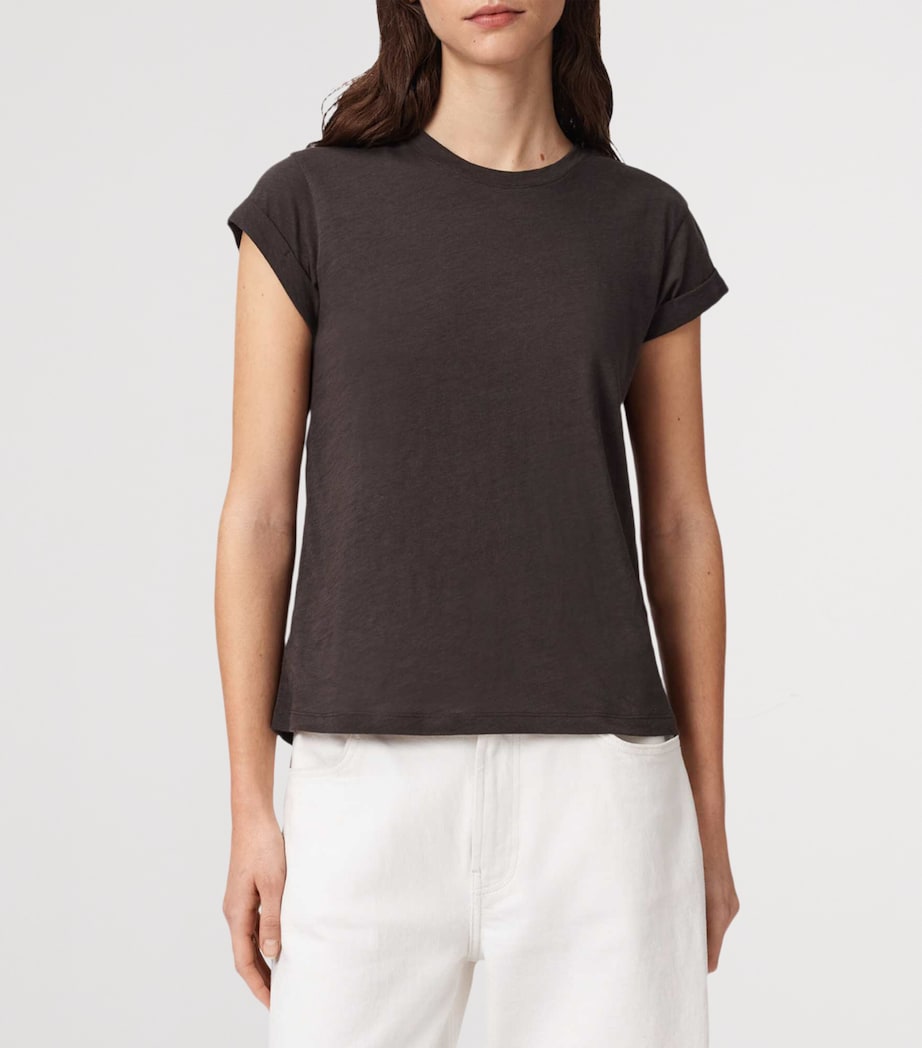 AllSaints Womens Slim Anna T-Shirt Bottle Brown Image 3
