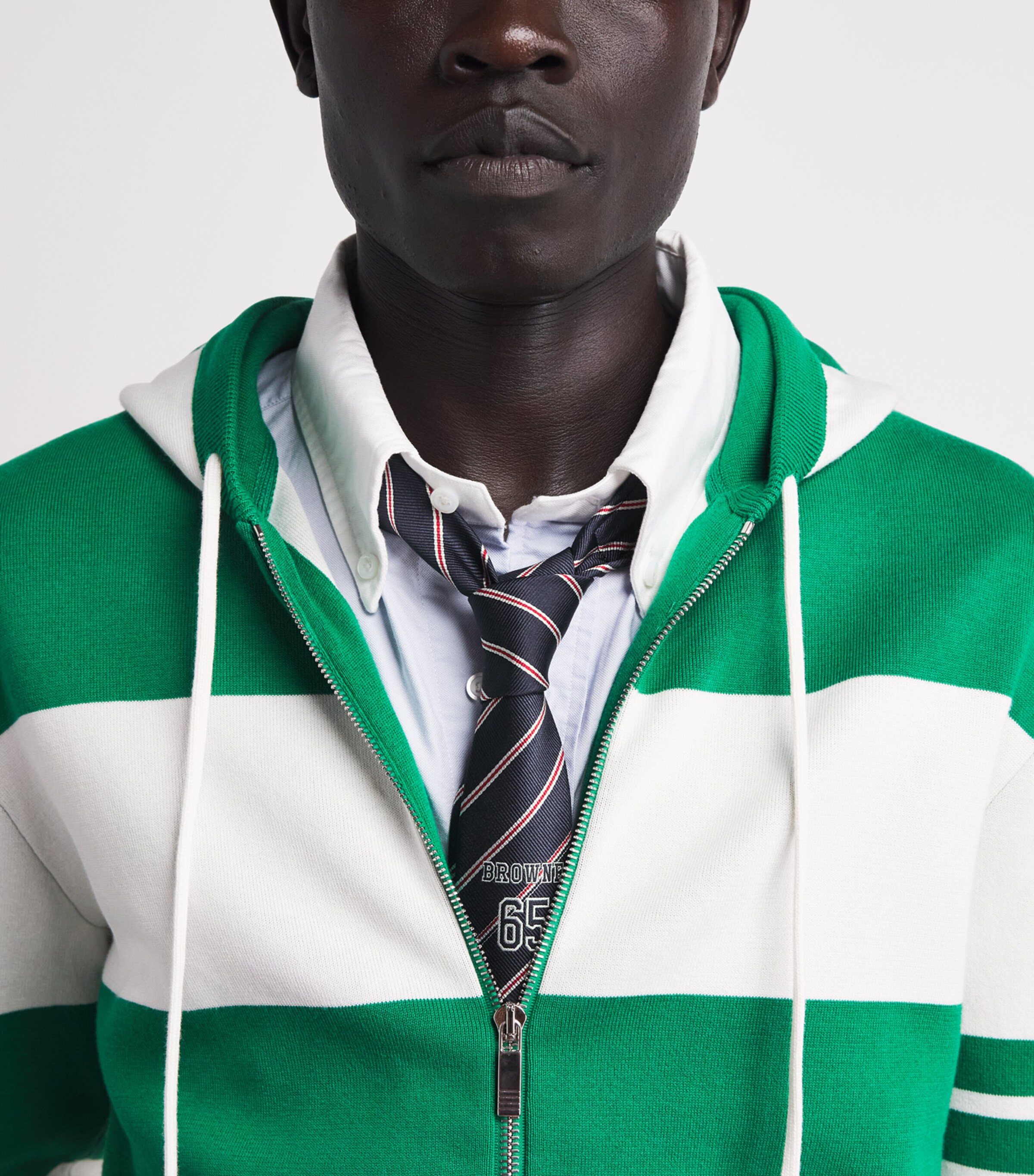 Thom Browne Silk Browne 65 Tie Navy Image 2