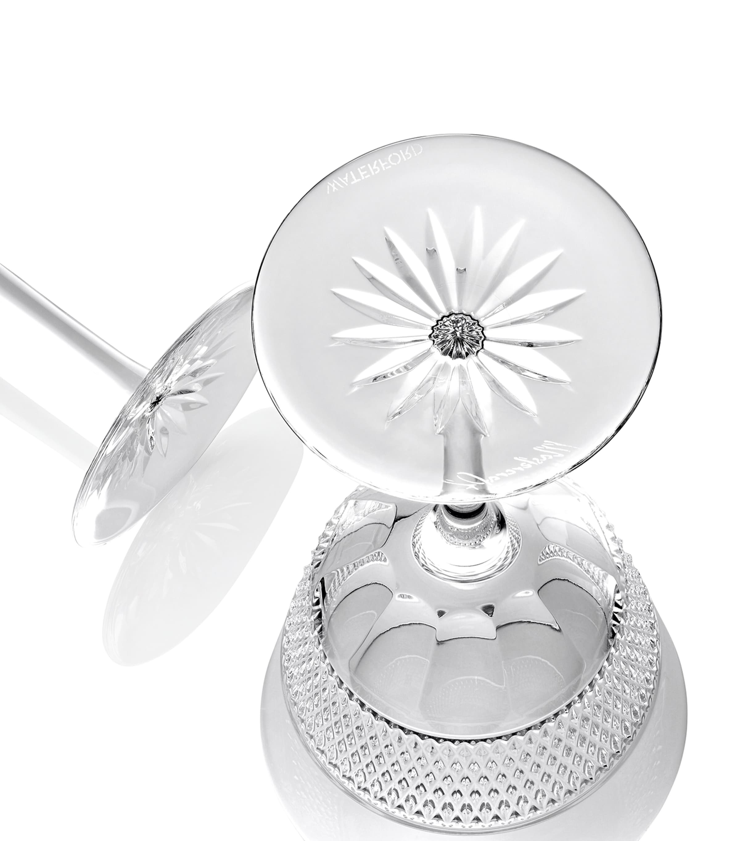 Set of 2 Crystal Copper Coast Red Wine Glasses CLEAR Image 3