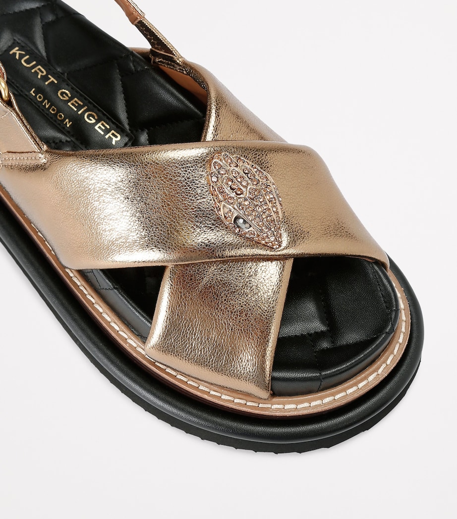 Leather Orson Cross-Over Sandals BRONZE Image 4