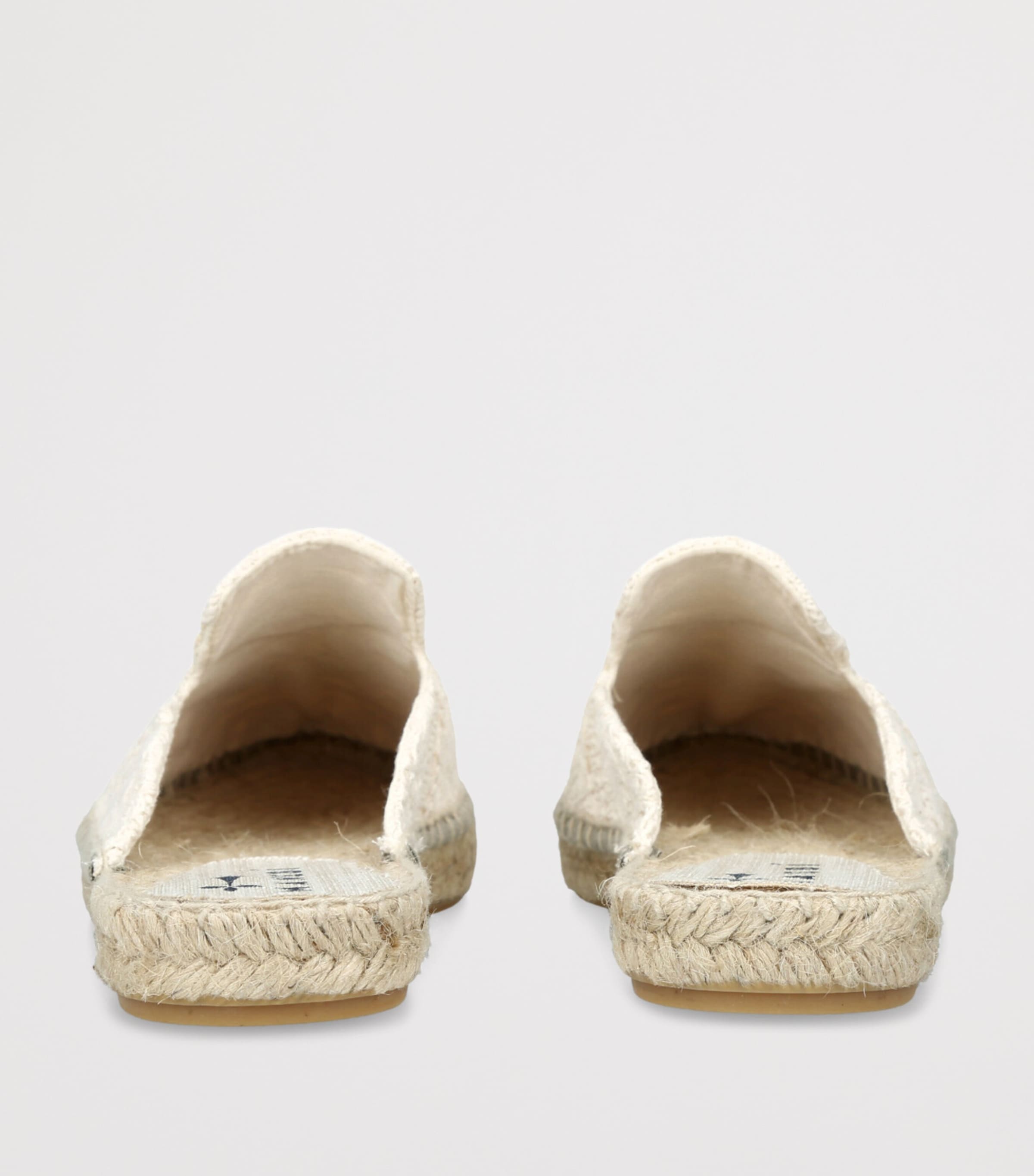 Manebi Woven La Havana Espadrille Slides Bone Image 2
