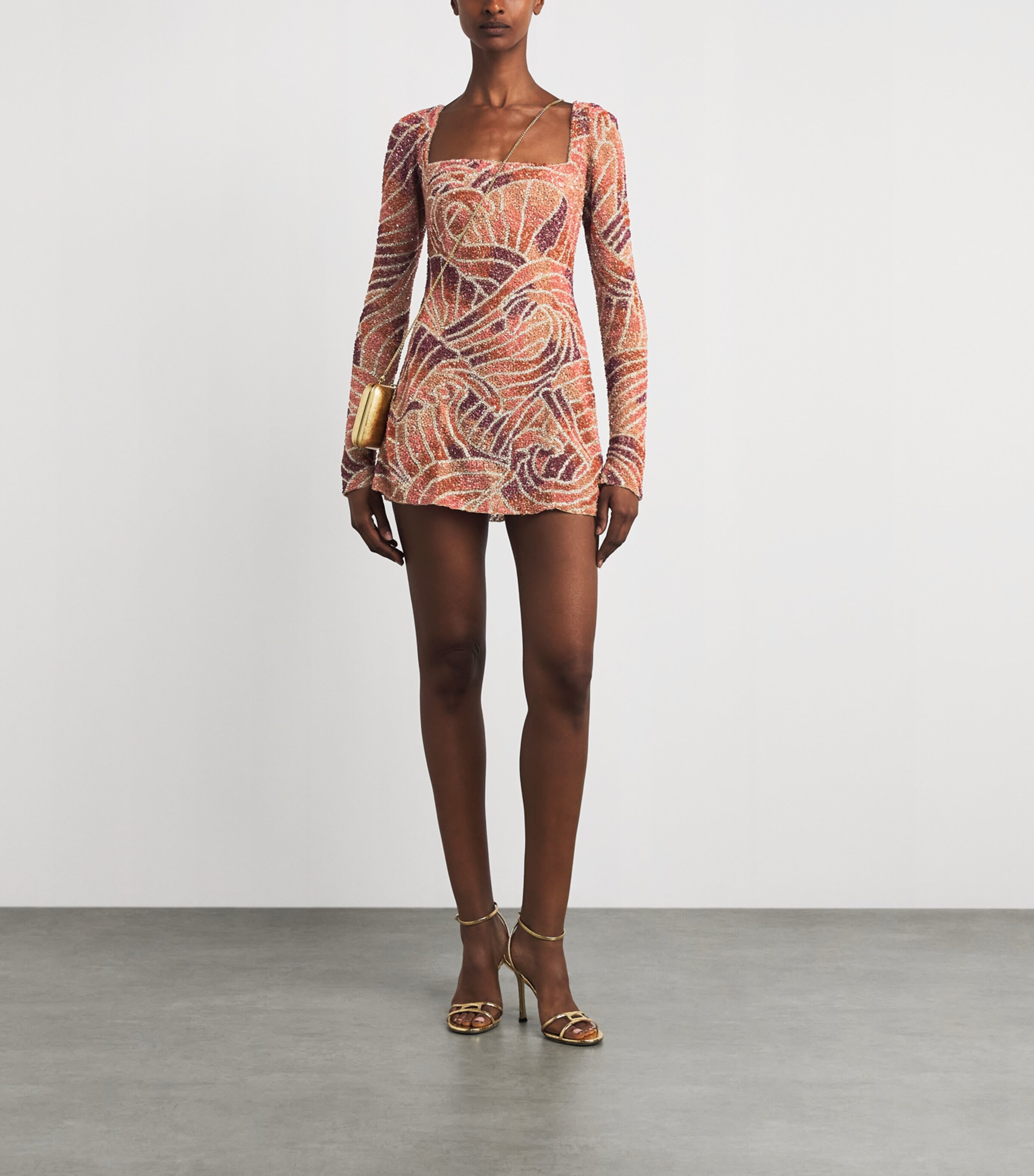 Clio Peppiatt Womens Maré Mini Dress Pink Wave Image 2
