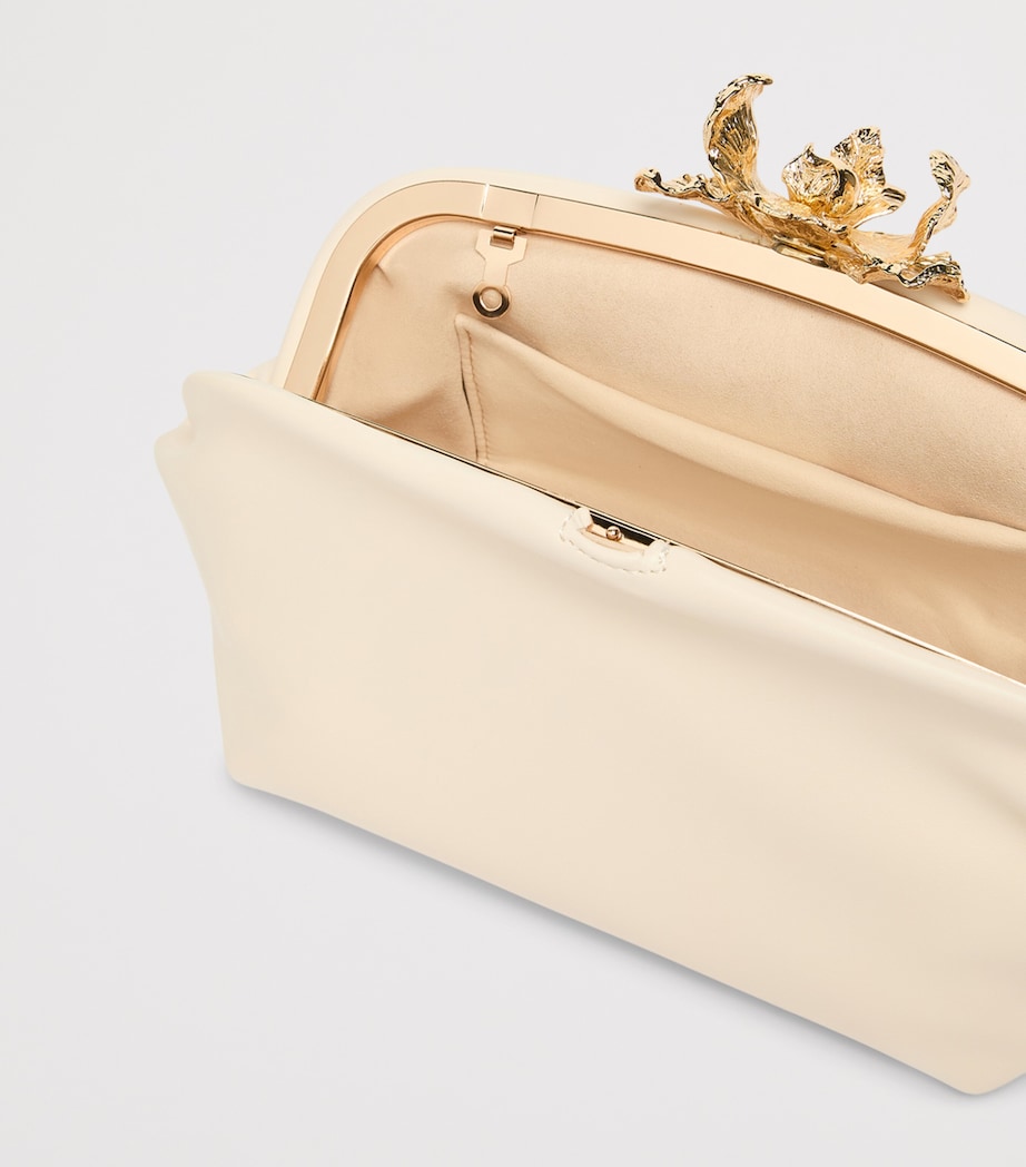 Marella Flower-Clasp Clutch Bag Ivory Image 5