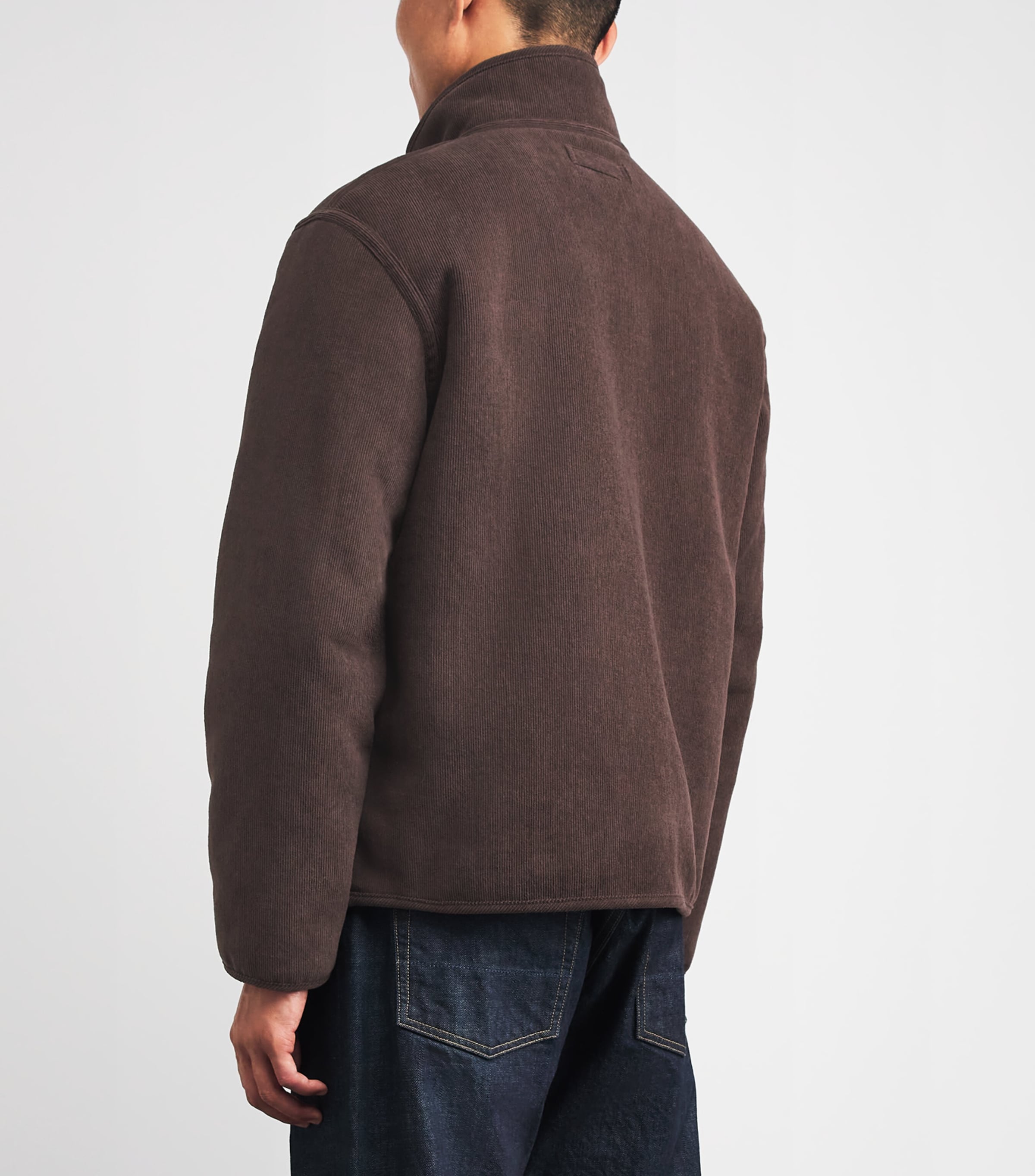 Wax London Mens Corduroy Reversible Killick Jacket Chocolate Brown Image 5