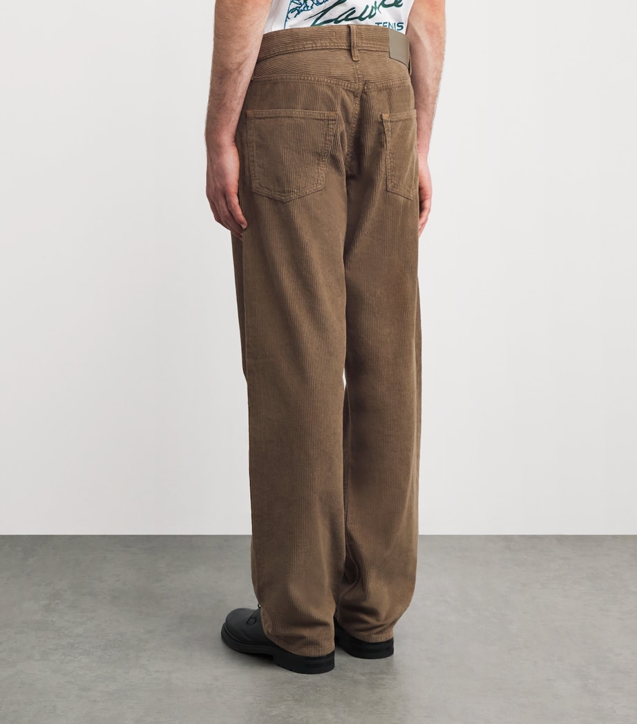 Cotton Corduroy Straight Trousers TAUPE 160 Image 4