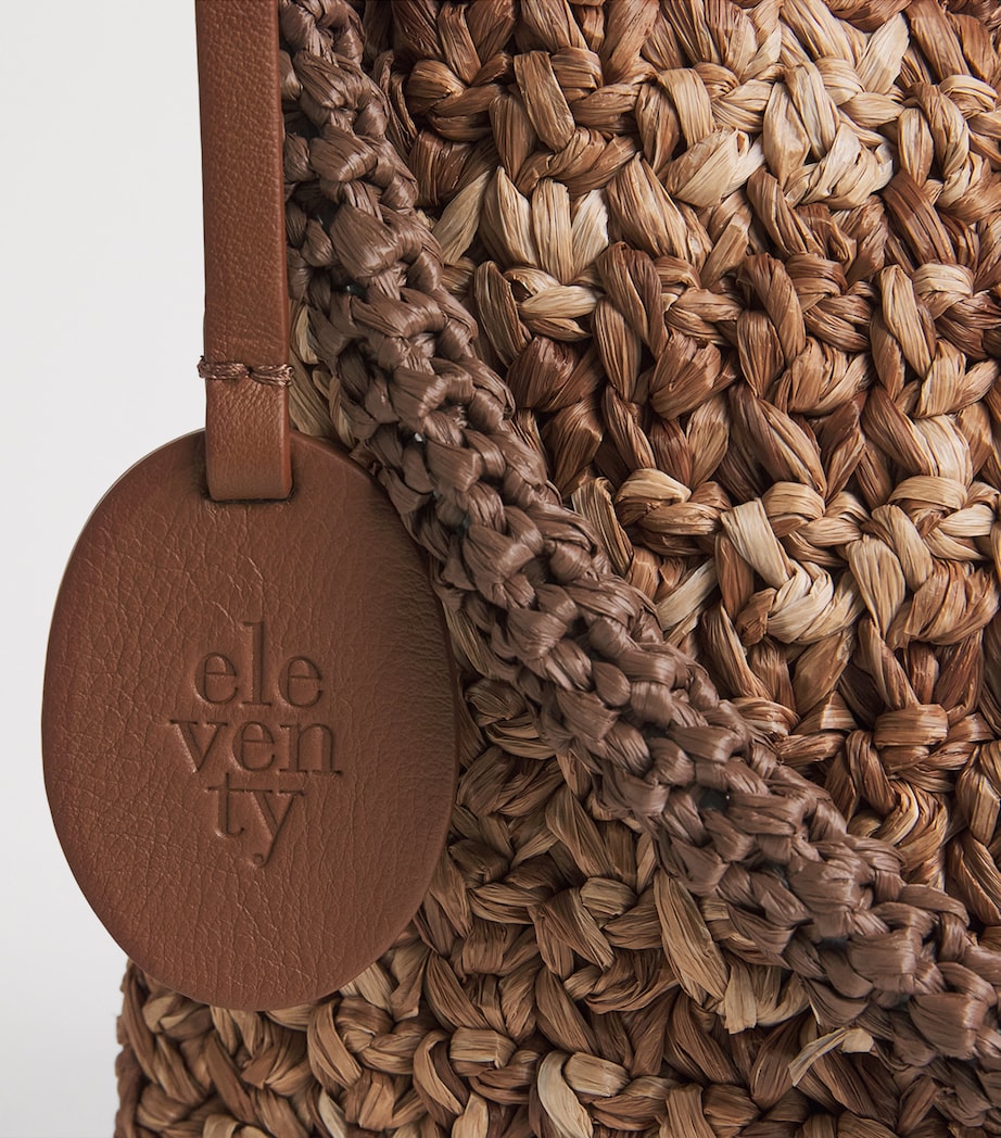 Eleventy Raffia Woven Shoulder Bag Vicuna Image 5
