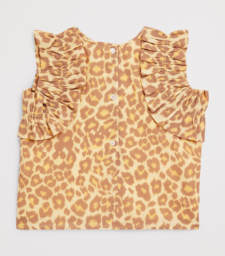 Cotton Leopard Print Top (1-12 Years) LEMON LEOPARD Image 2