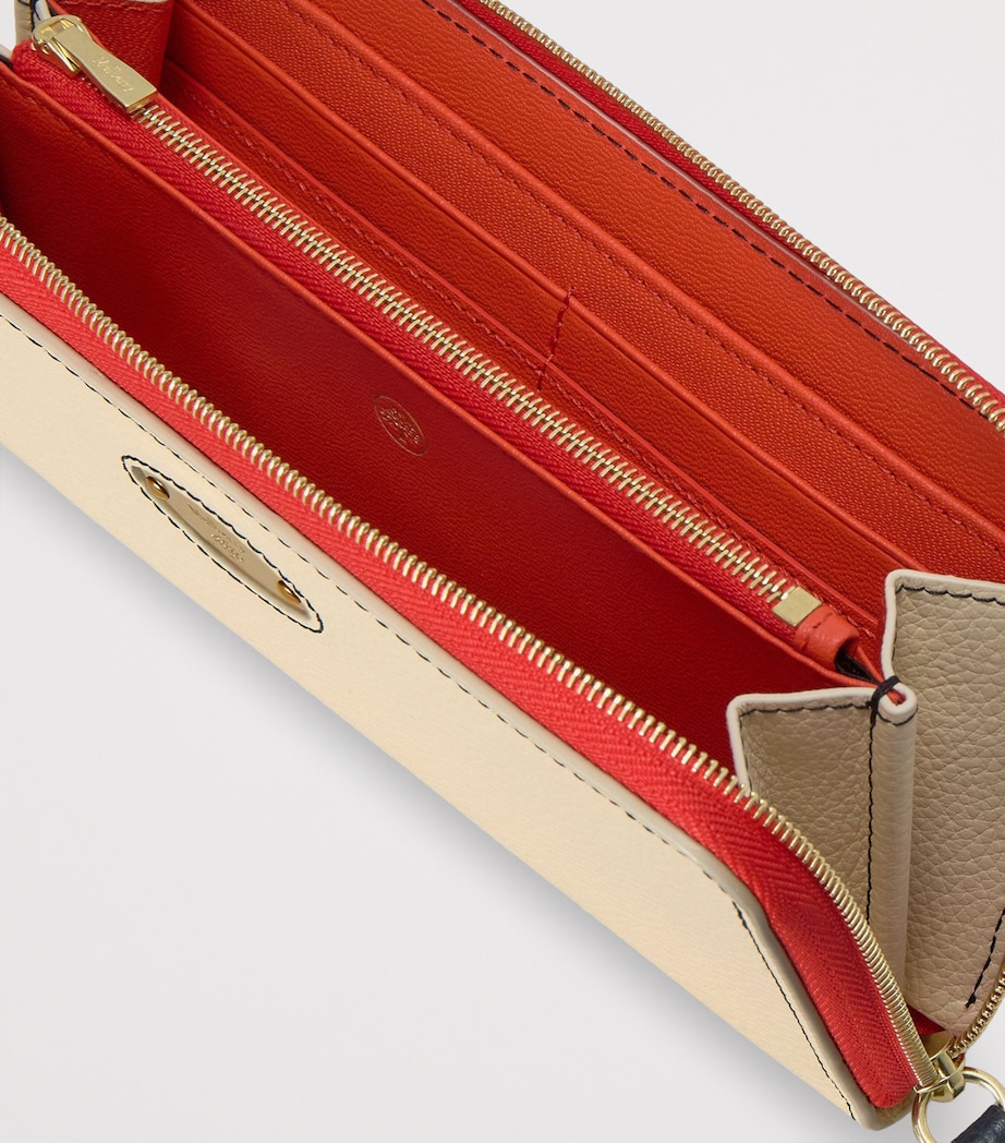 Mulberry Leather Plaque Purse Eggshell Coral Ora Image 2