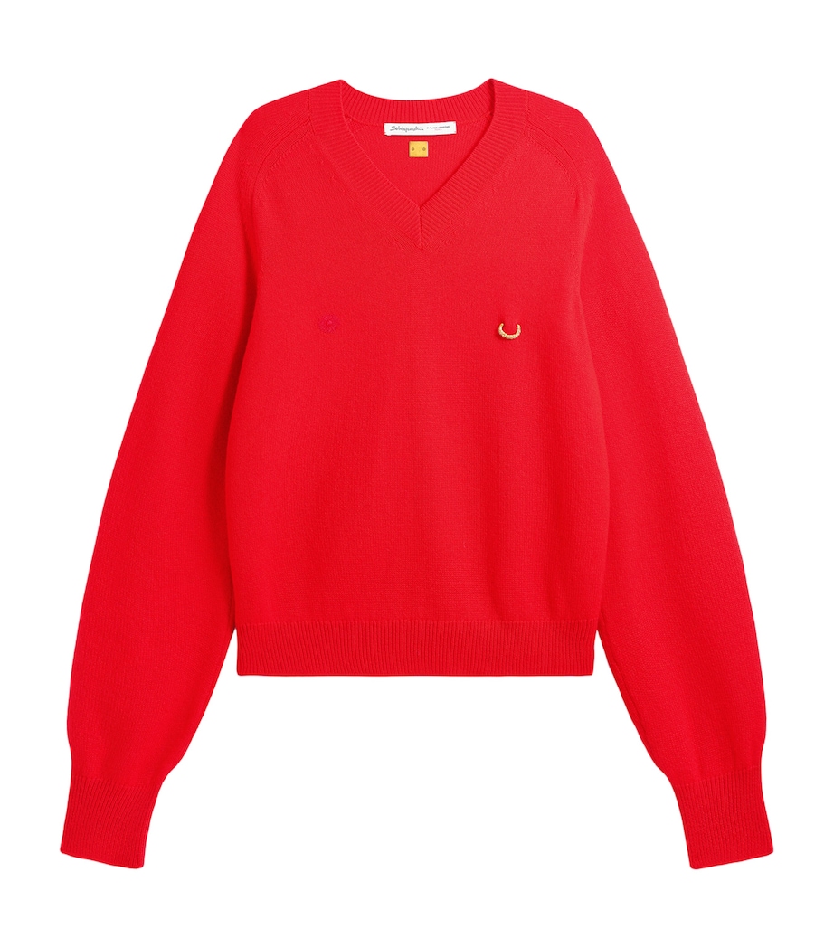 Cashmere Pierced Sweater 300 RED Image 1