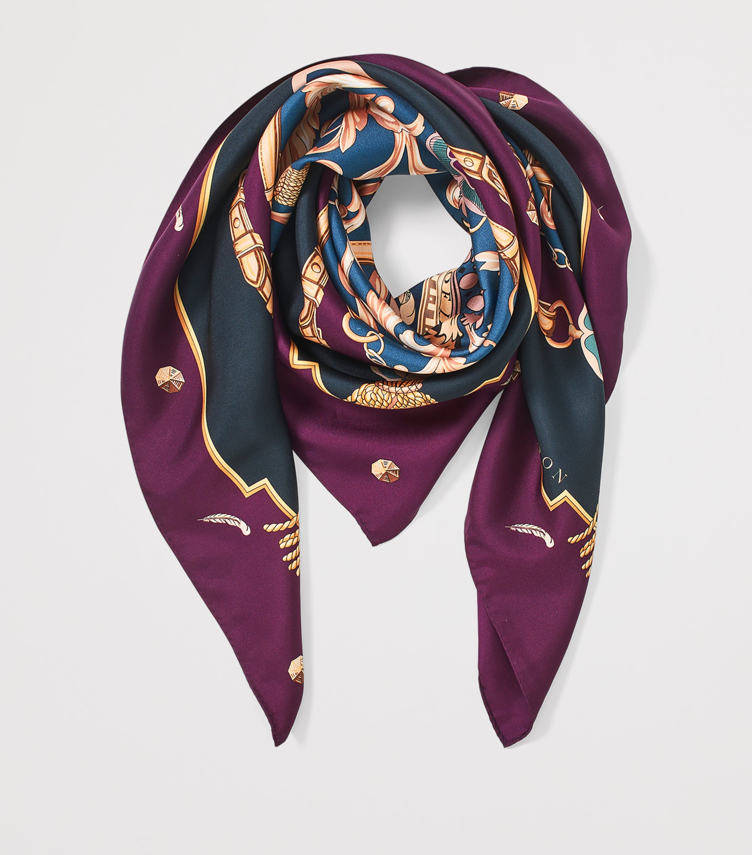 Silk Signature Shield Scarf FIG Image 3
