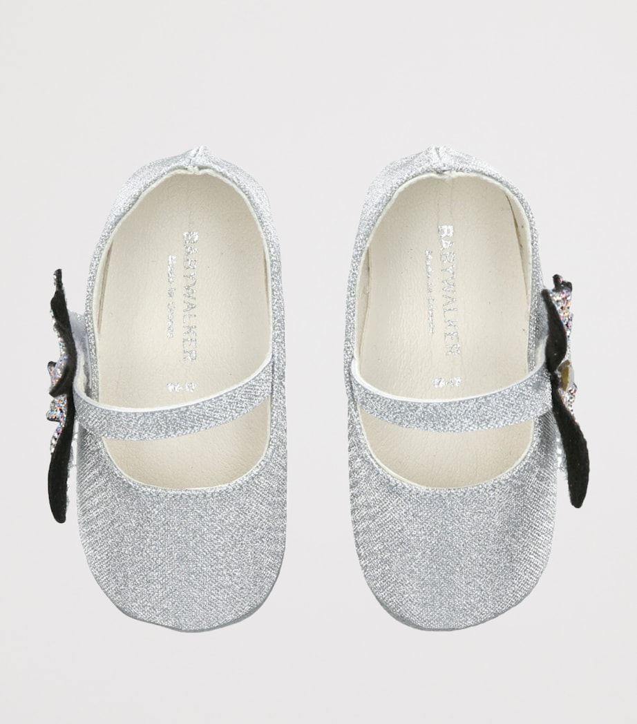 Crystal Butterfly Ballet Flats SILVER Image 4