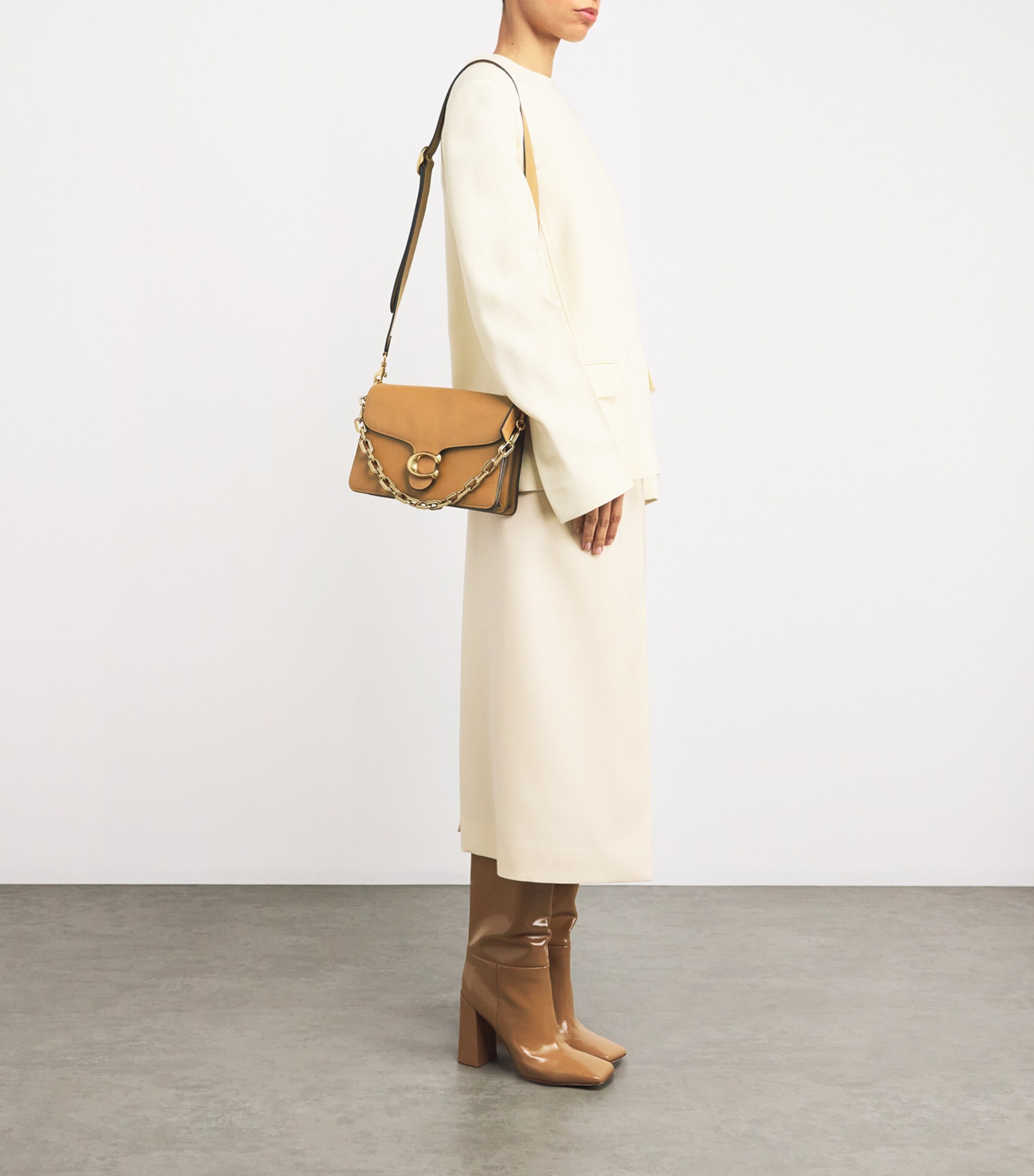 Coach Leather Soft Tabby Shoulder Bag Brown Image 4