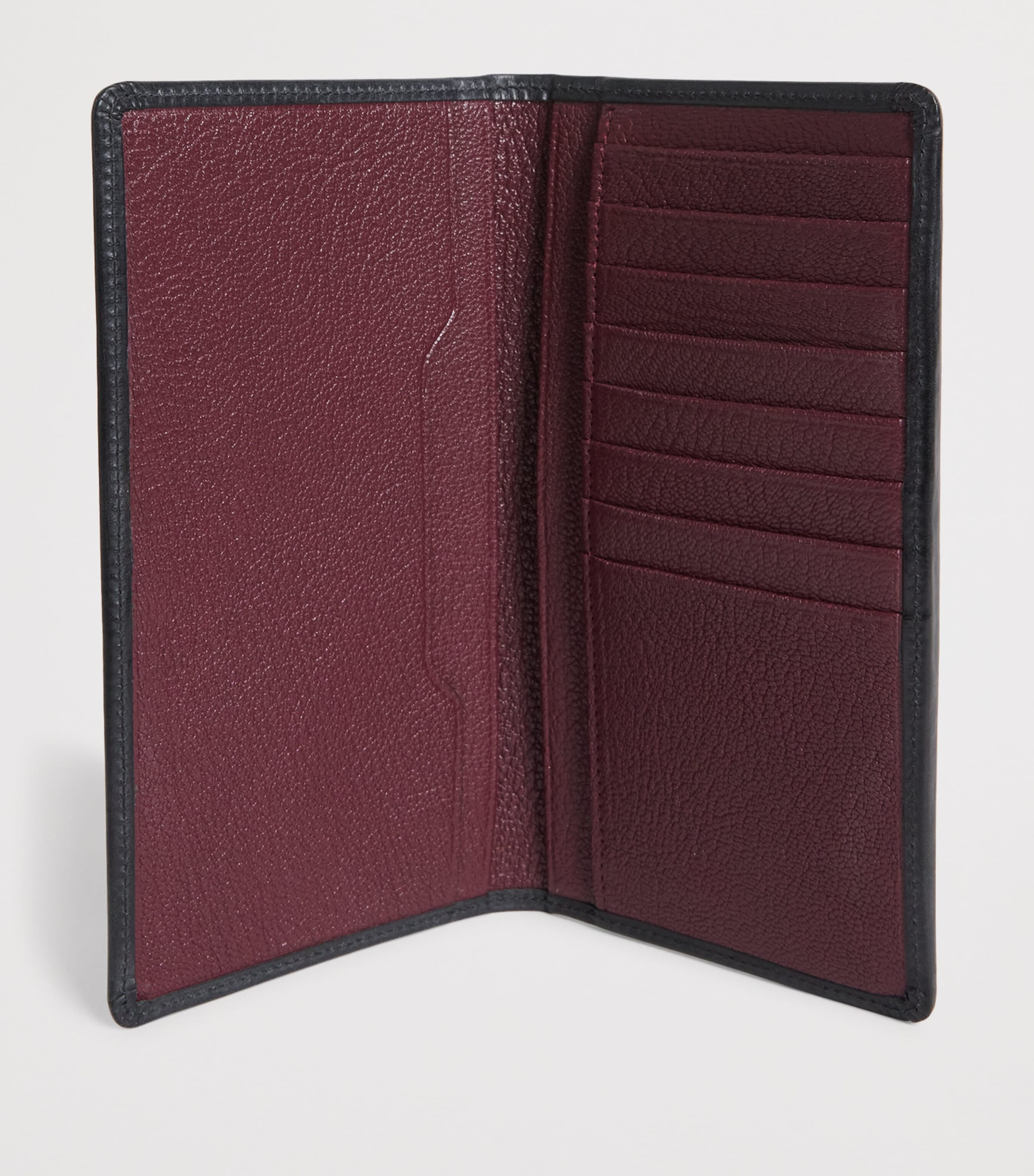 Swaine Leather Tall Jacket Wallet Black Image 2