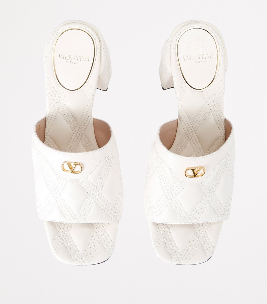 Valentino Garavani Quiltie 67 Heeled Mules 60 White Image 4