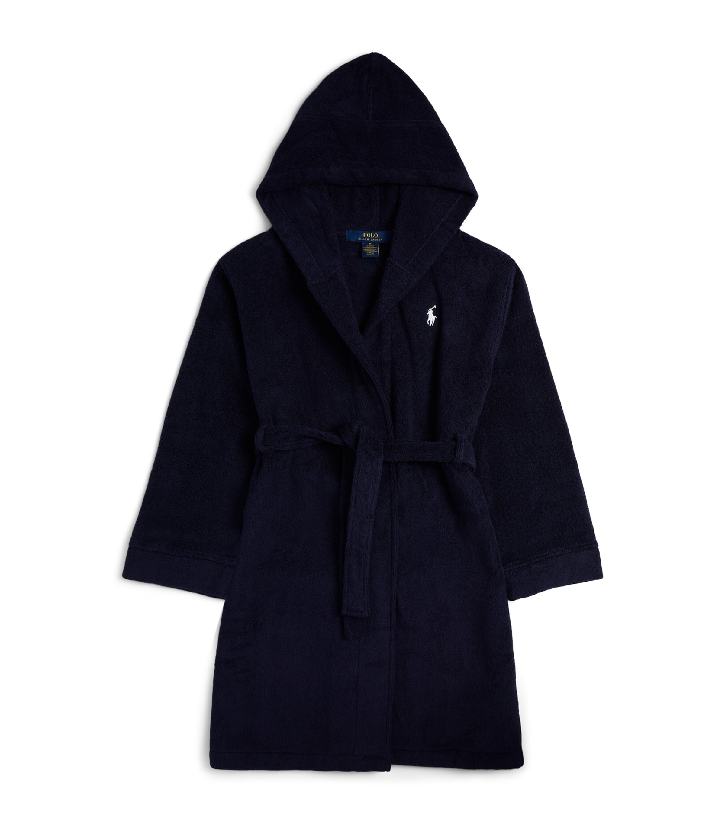 Ralph Lauren Kids Plush Bathrobe (6-14 Years) Navy Image 1