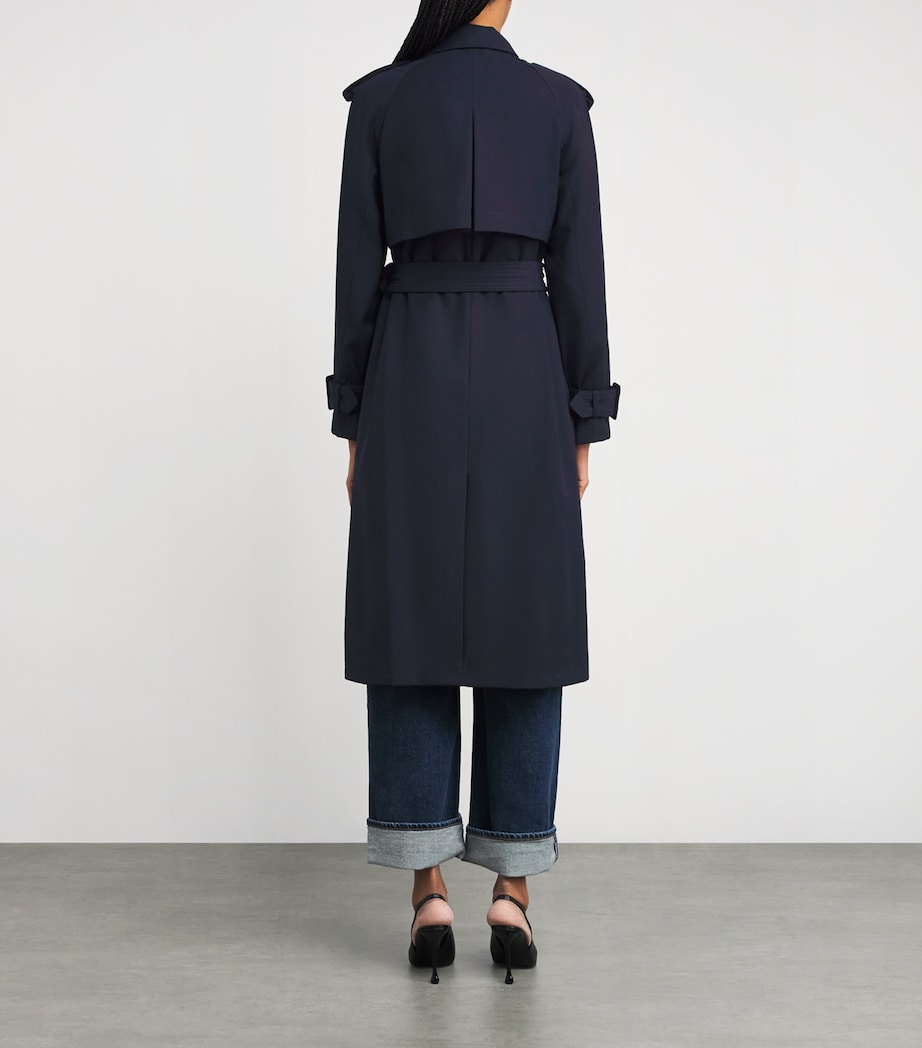 Stretch-Wool Conneley Dickey Trench Coat B0055 NAVY Image 4