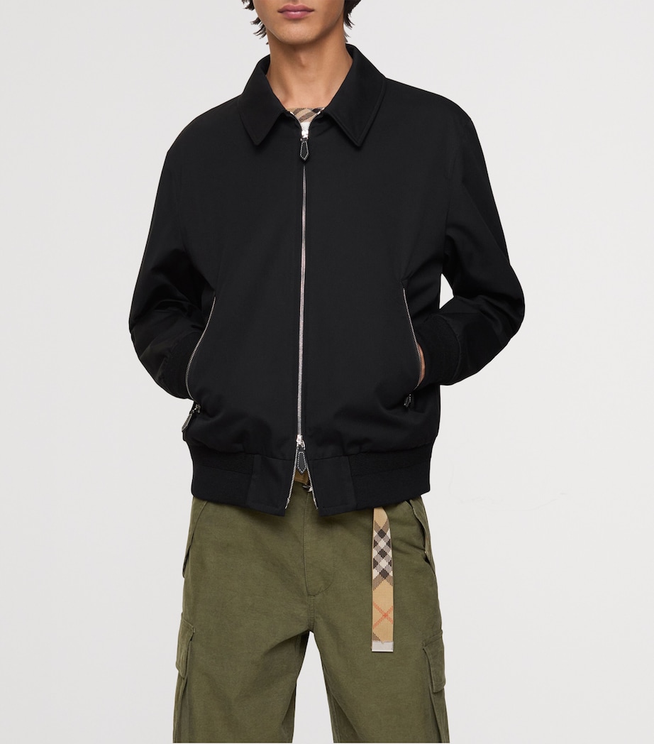 Gabardine Harrington Jacket BLACK Image 3