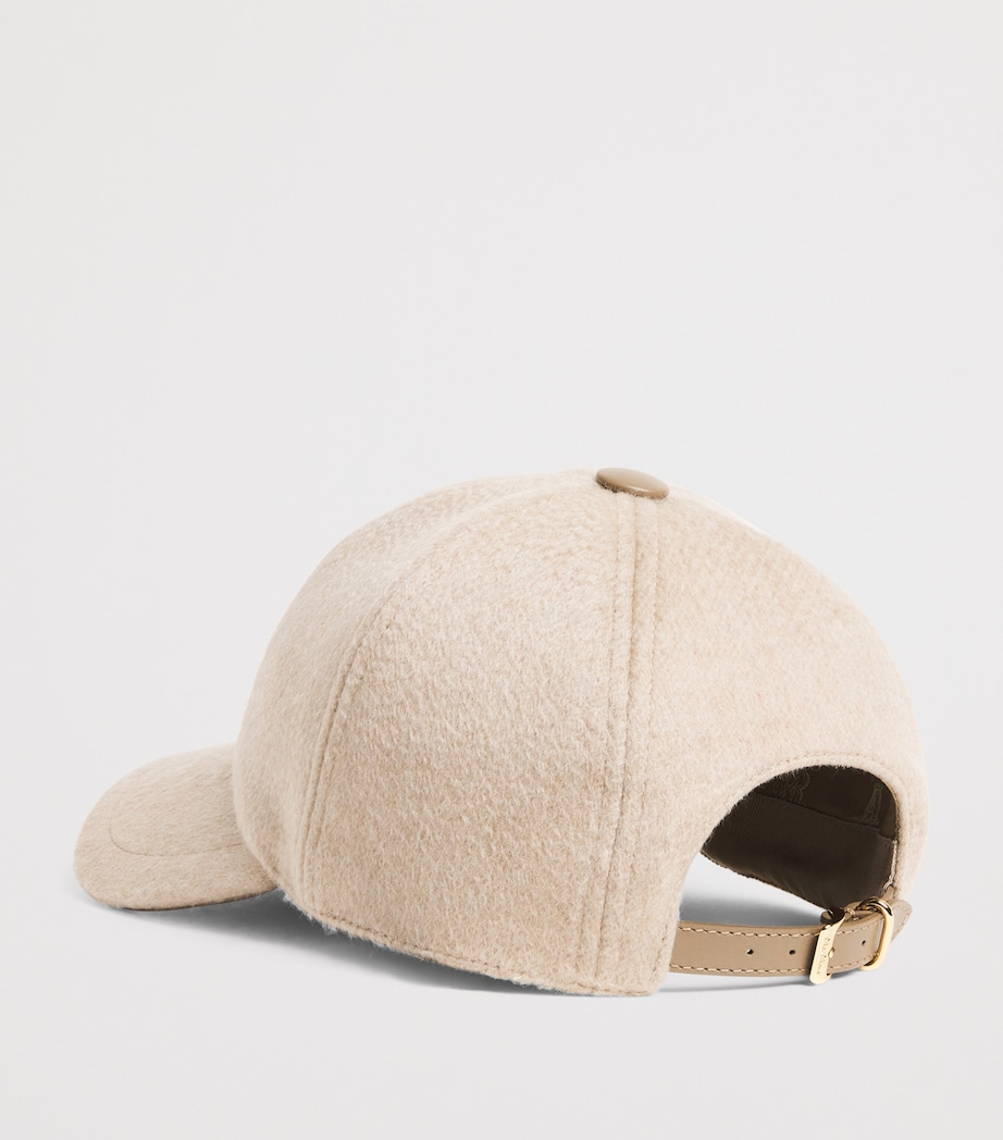 Camel Fur Monogram Baseball Cap BEIGE Image 3