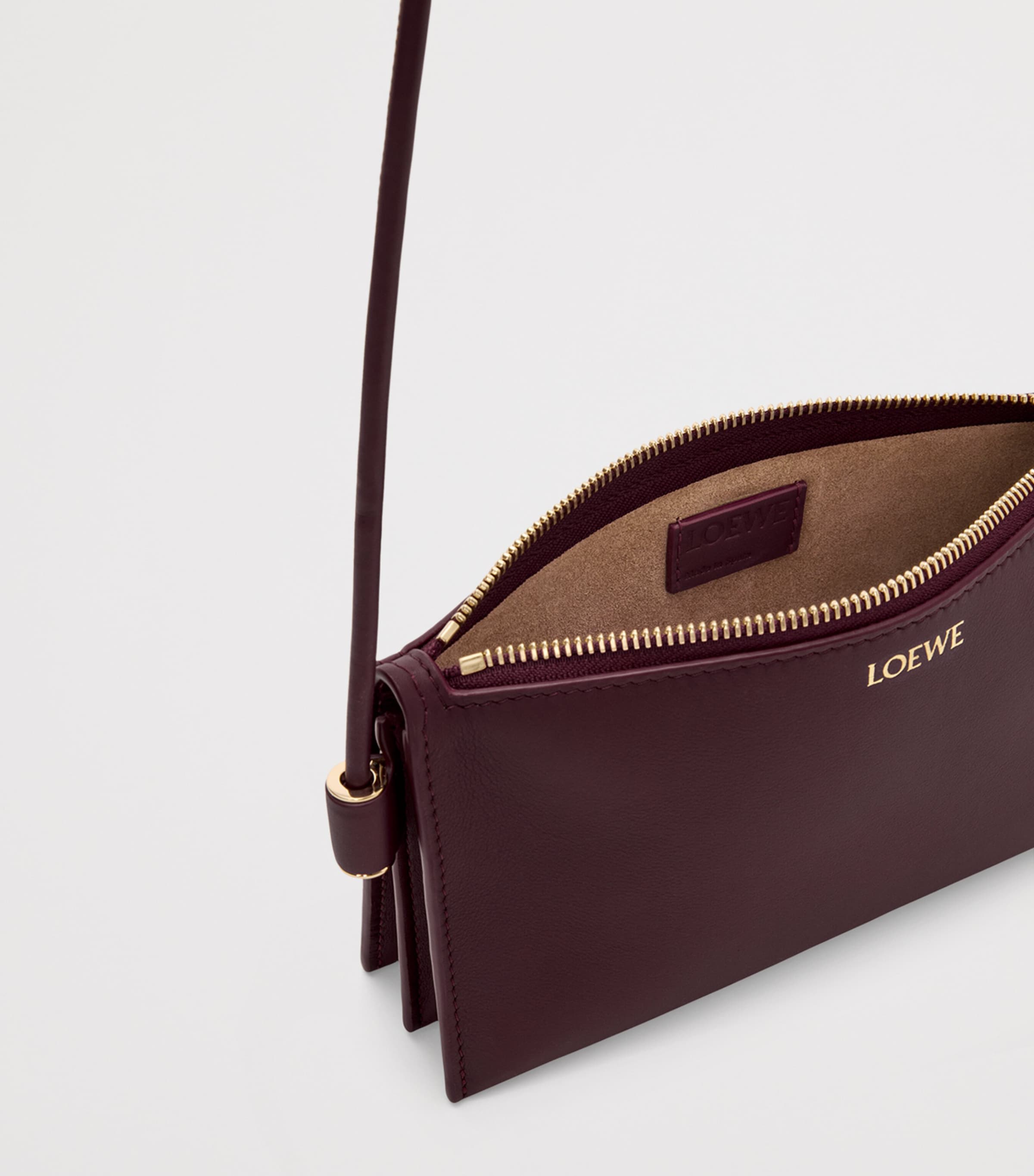 Leather Joya Pouch DARK BURGUNDY Image 6