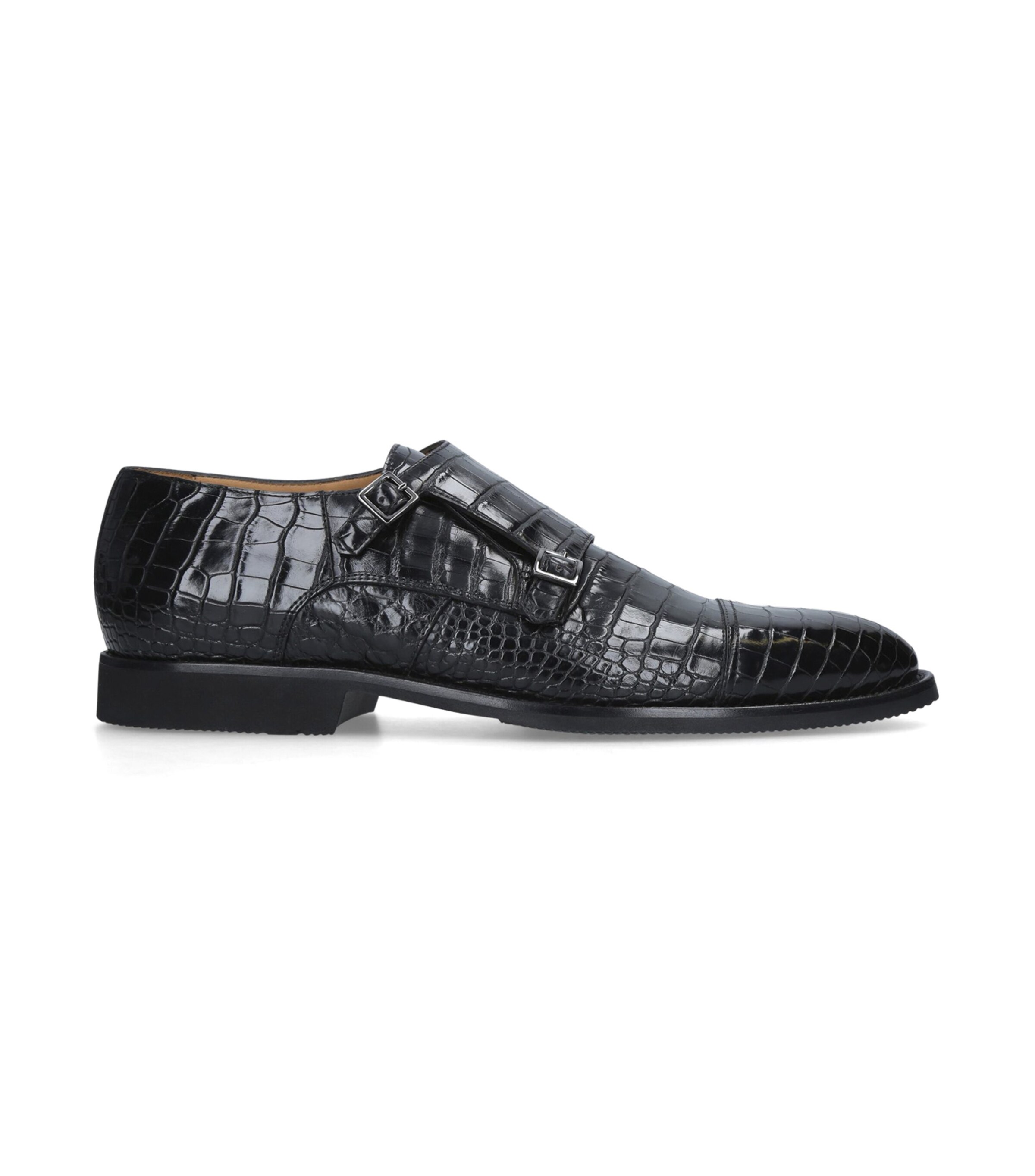 Crocodile Leather Brogues BLACK Image 3