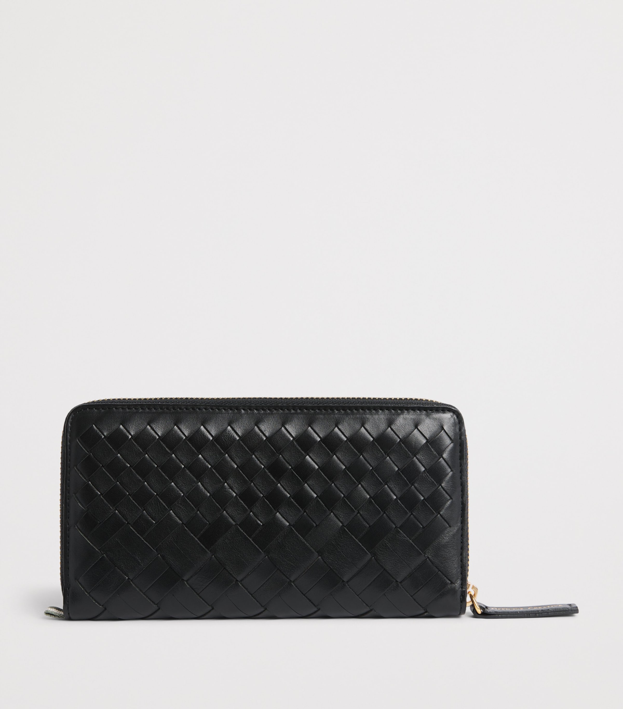 Officine Creative Woven Leather Ziparound Wallet Nero Image 2