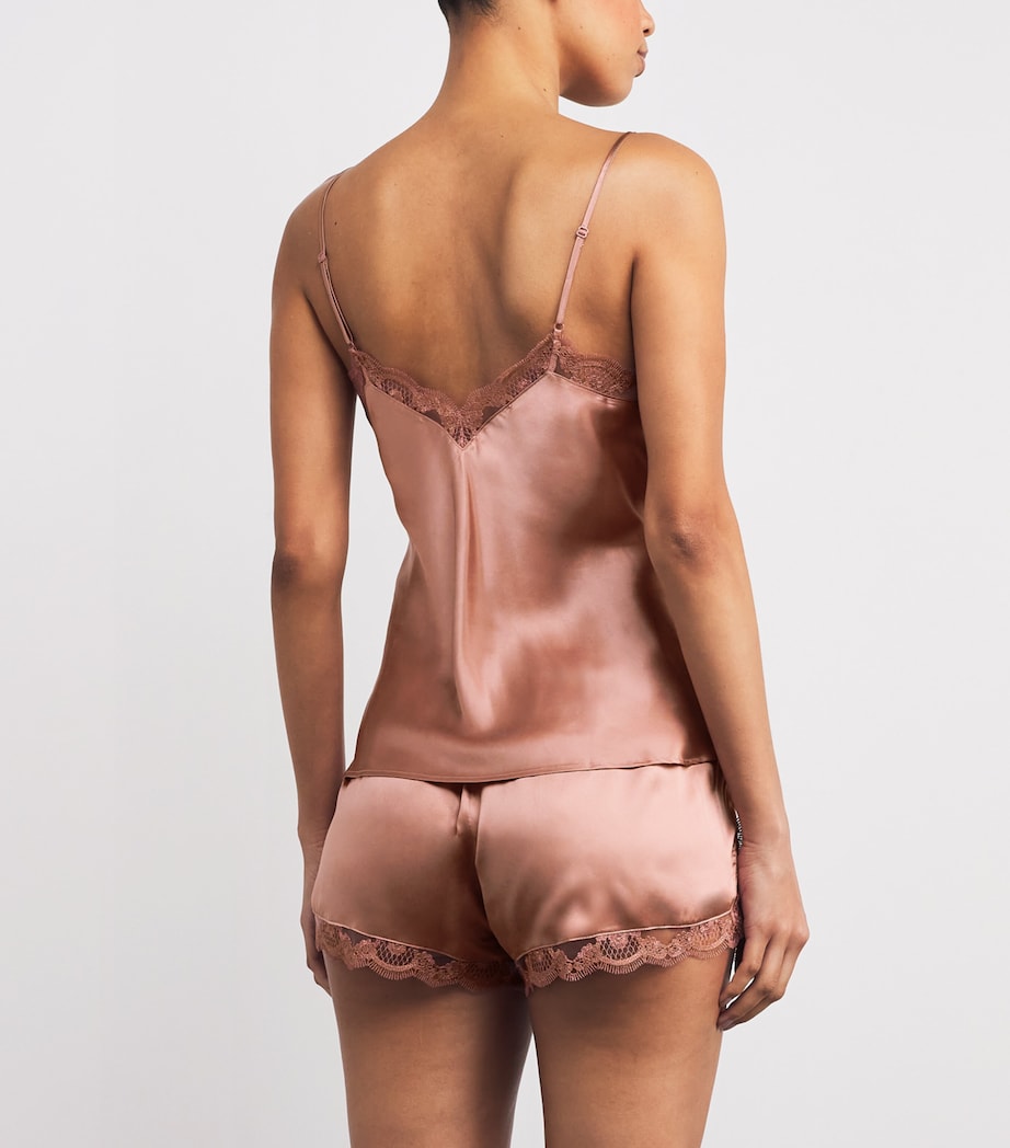 Silk-Blend Love Me Tank Pyjama Top 469 SMOKEY PINK Image 4