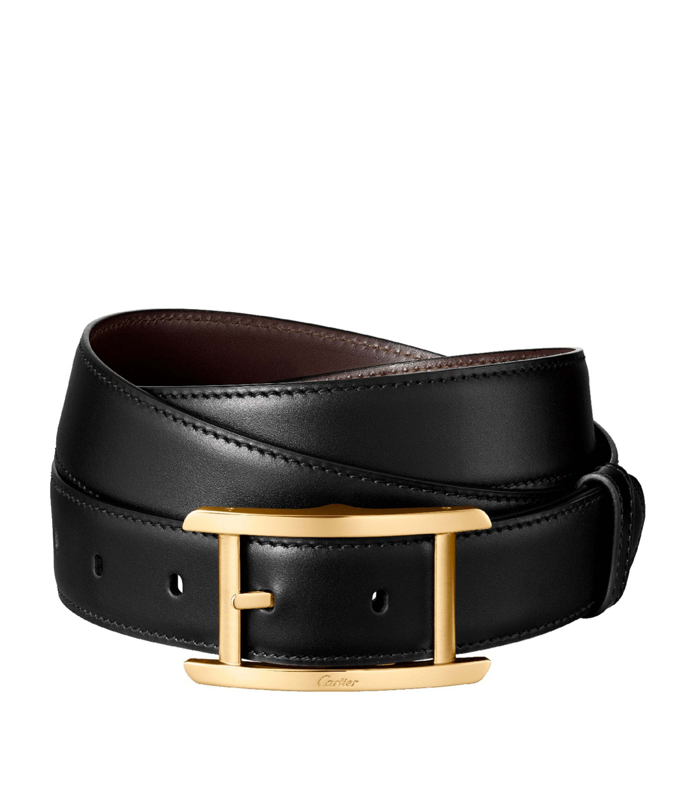 Cartier Leather Tank de Cartier Reversible Belt Black Image 1