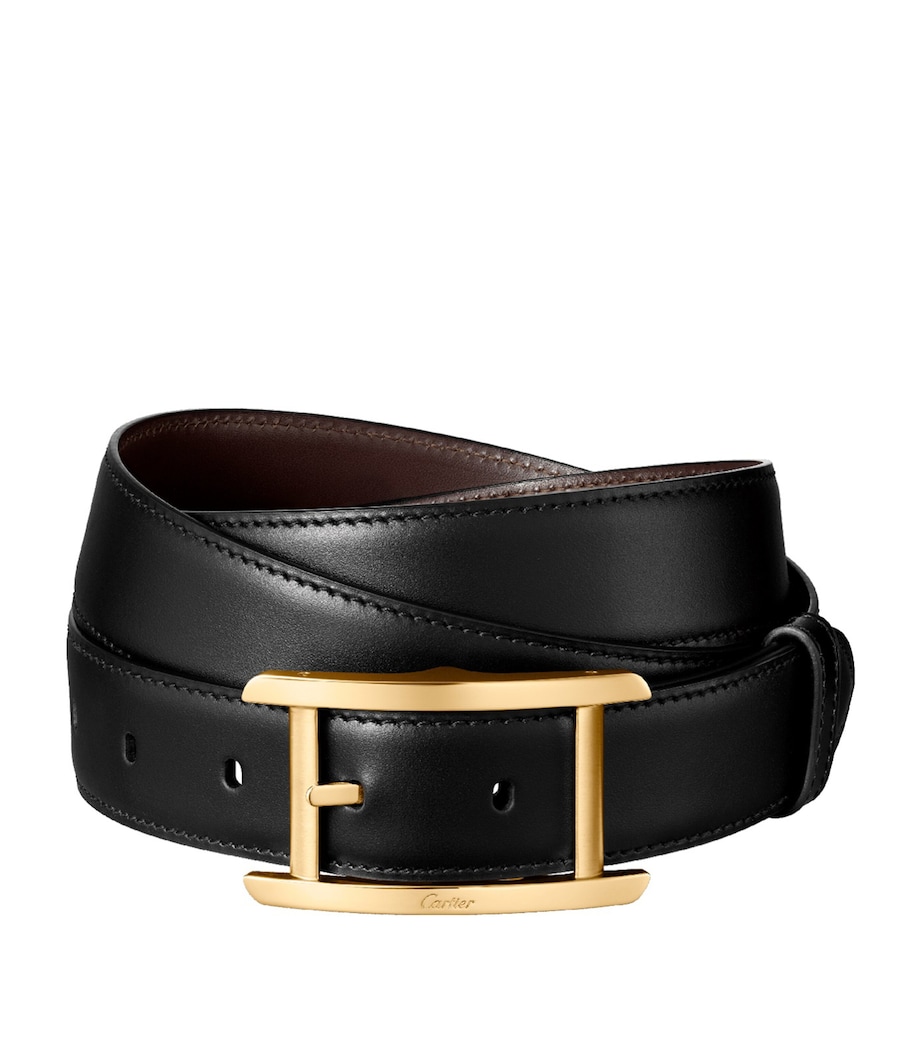 Cartier Leather Tank de Cartier Reversible Belt Black Image 1